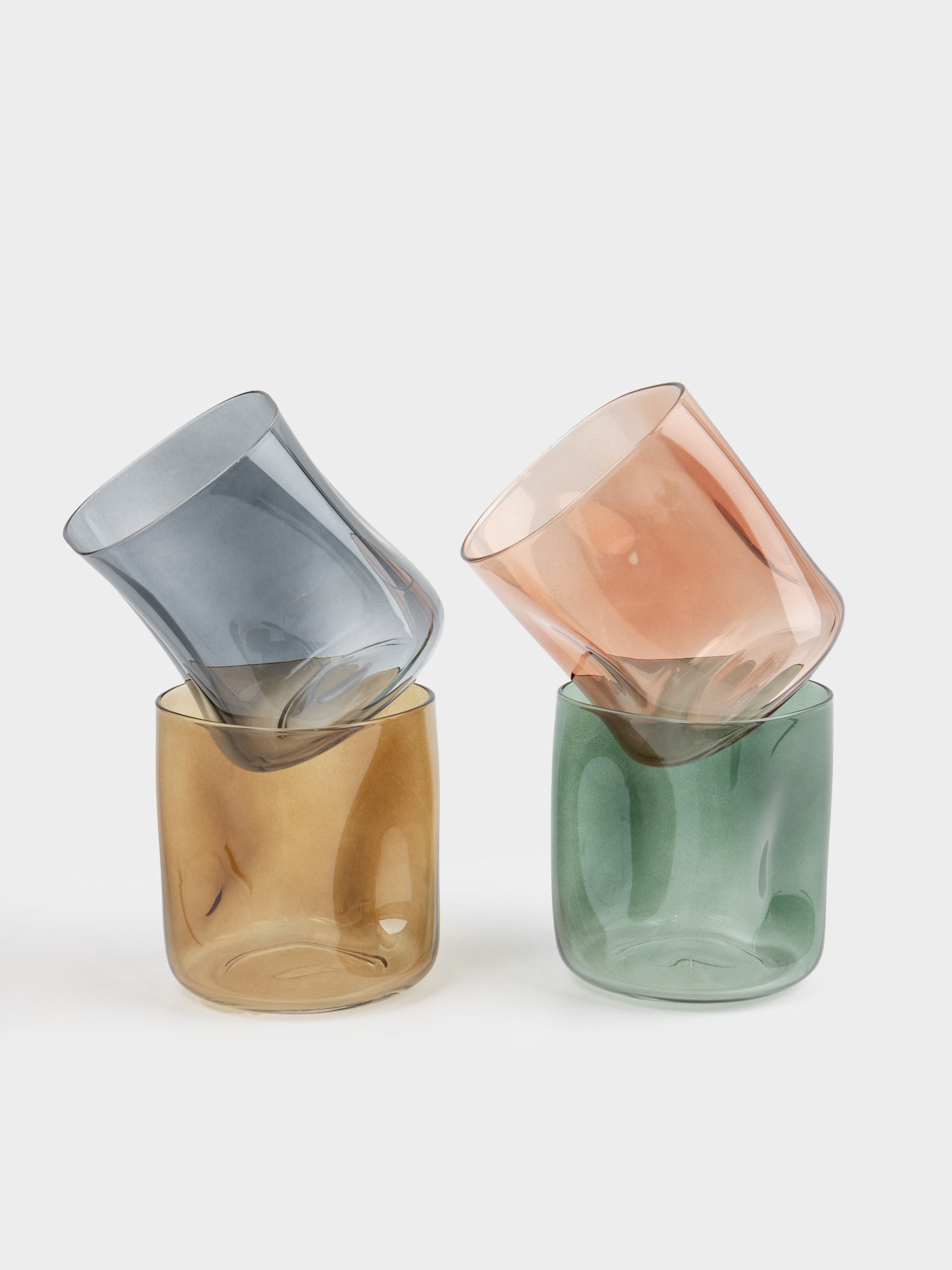 Glass, 9 cm, 330 ml, 4 pcs, glass, color, Rodengo, image-3