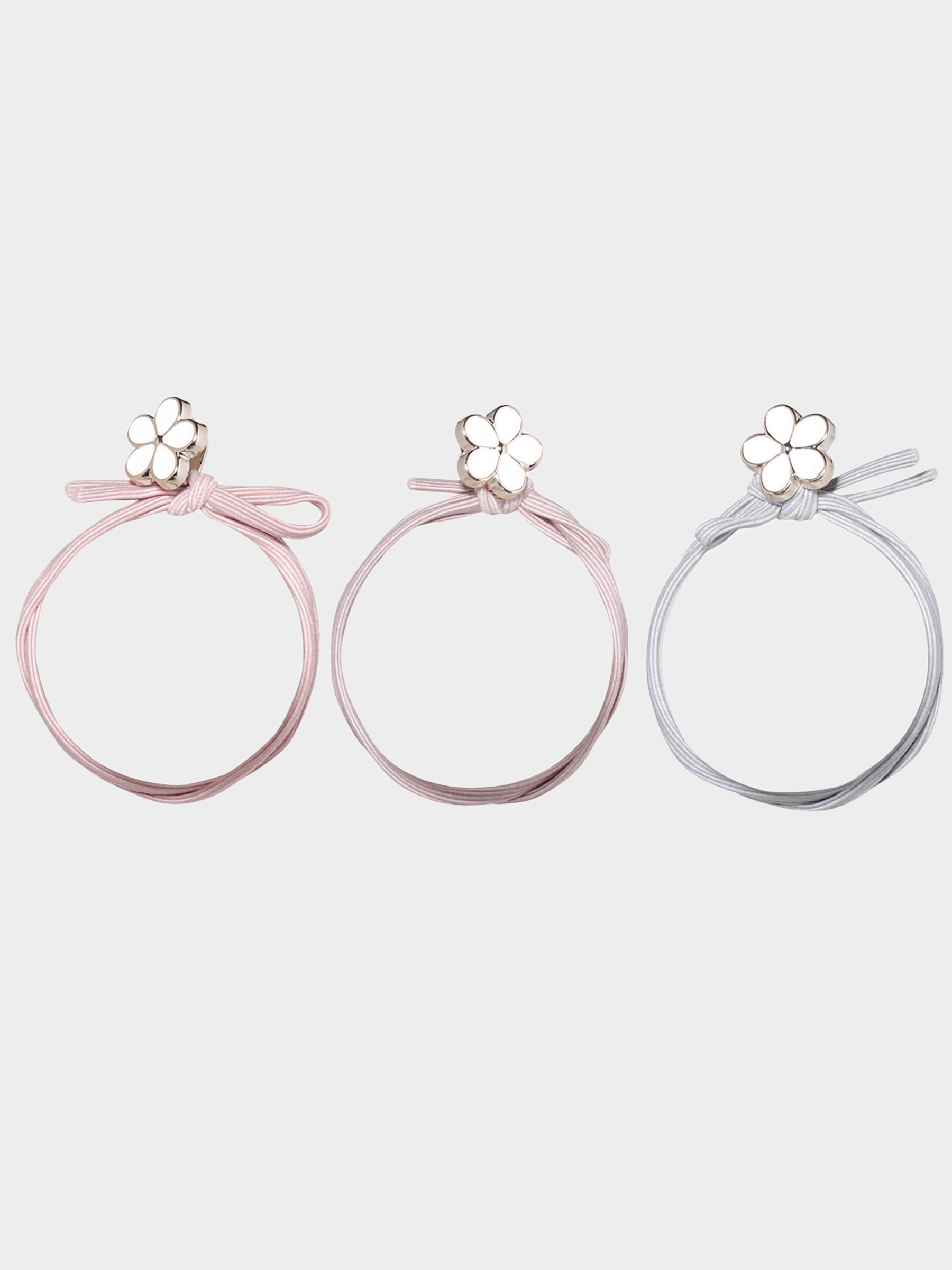 Elastic band for hair, 5 cm, 3 pcs, plastic, colored, Flower, Gracile, image-0