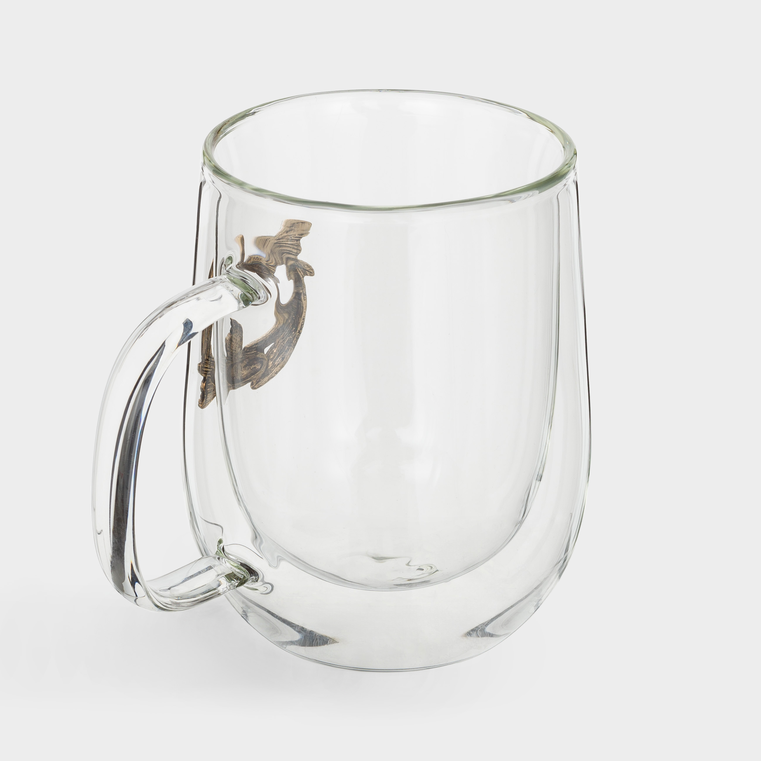 Mug, 350 ml, glass B, gold, Fish, Air zodiac, image-2