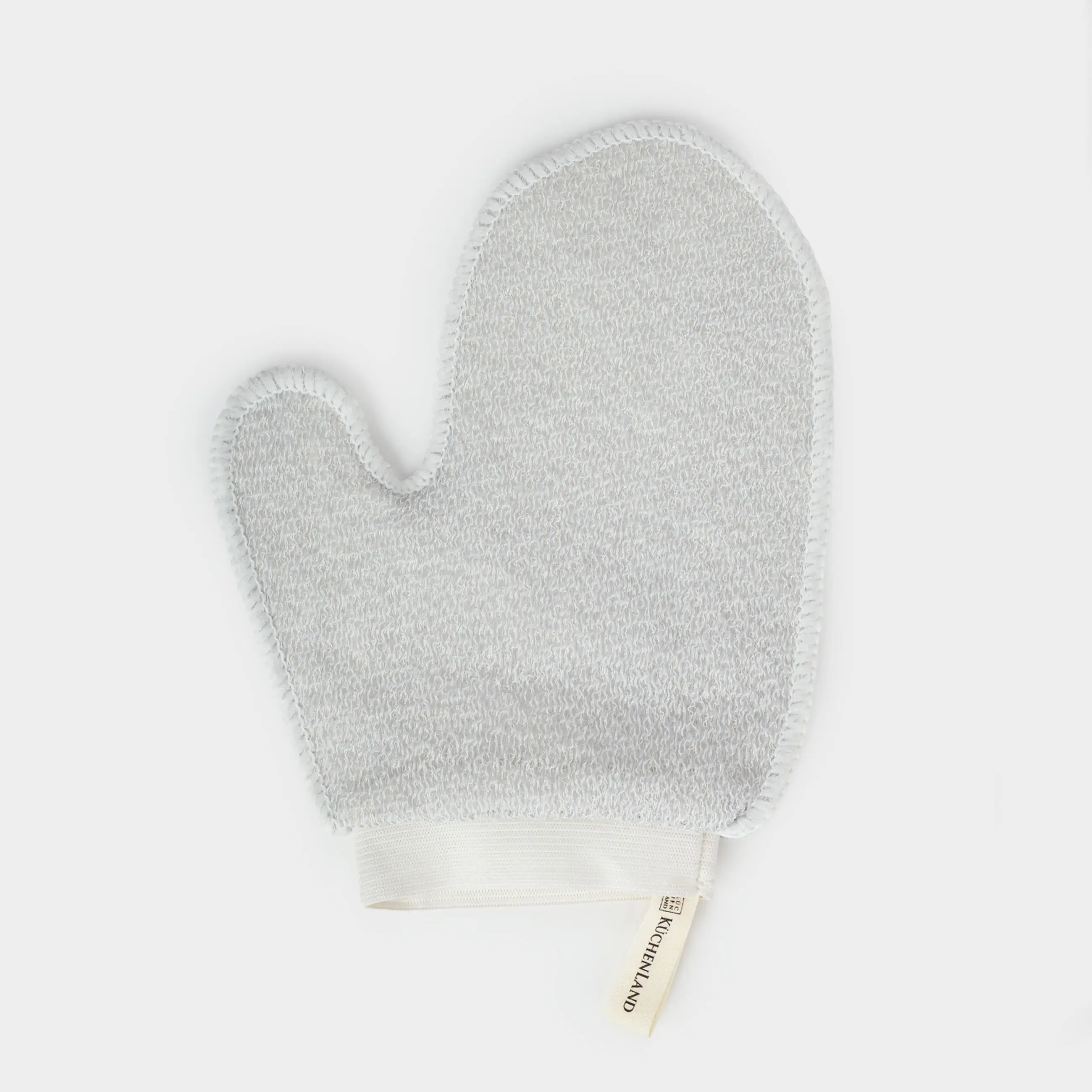 Washcloth-mitten for washing the body, 20x16 cm, nylon / cotton, gray-blue, Unique spa, image-0