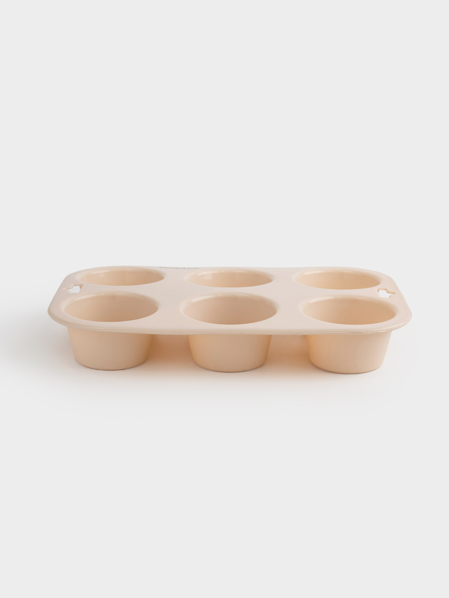 Cupcake baking dish, 24x16 cm, 6 compartments, silicone, Beige, Bakery, image-1