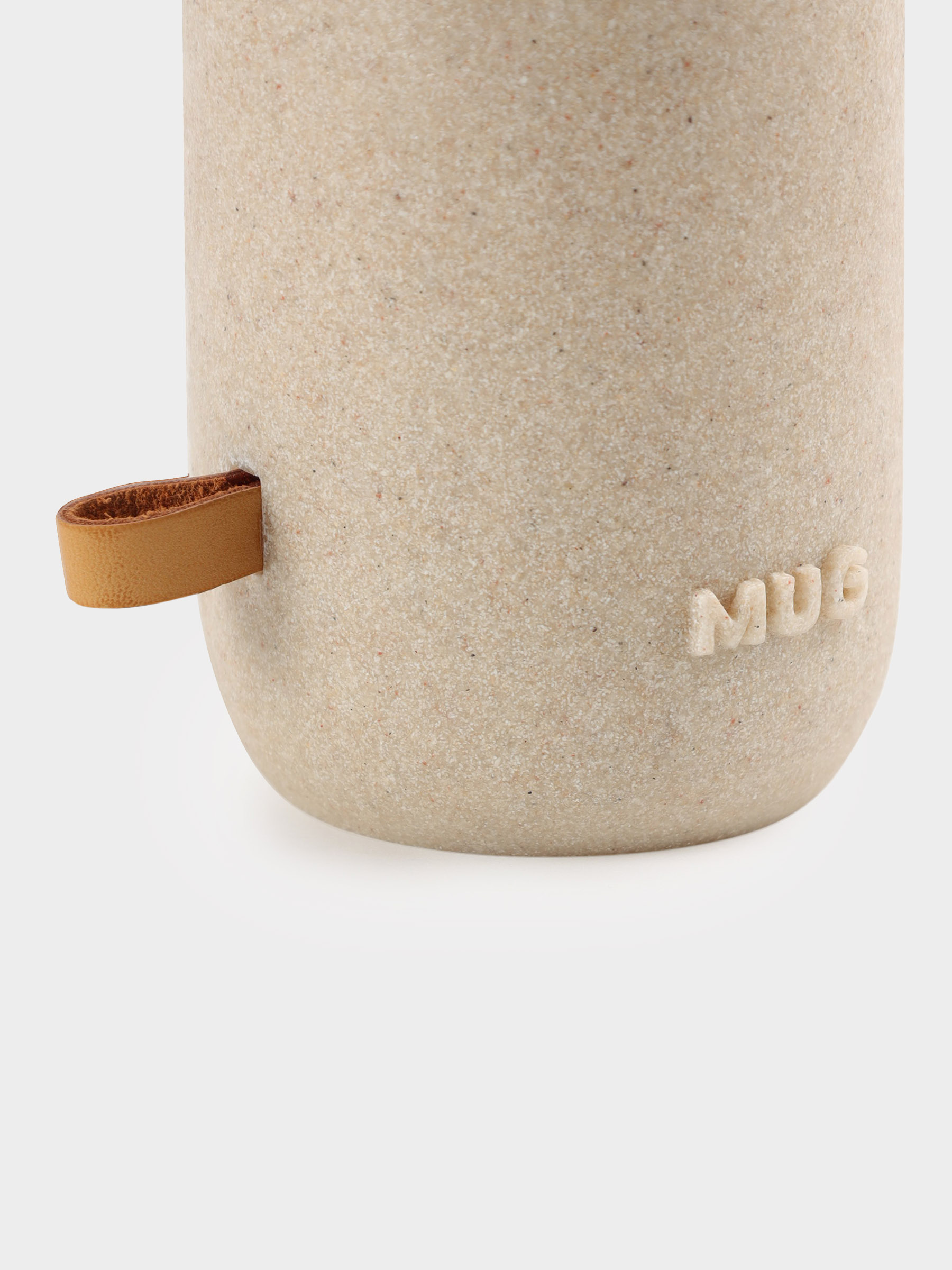 Bathroom glass, 10 cm, polyresin, beige, speckled, Dune, image-3