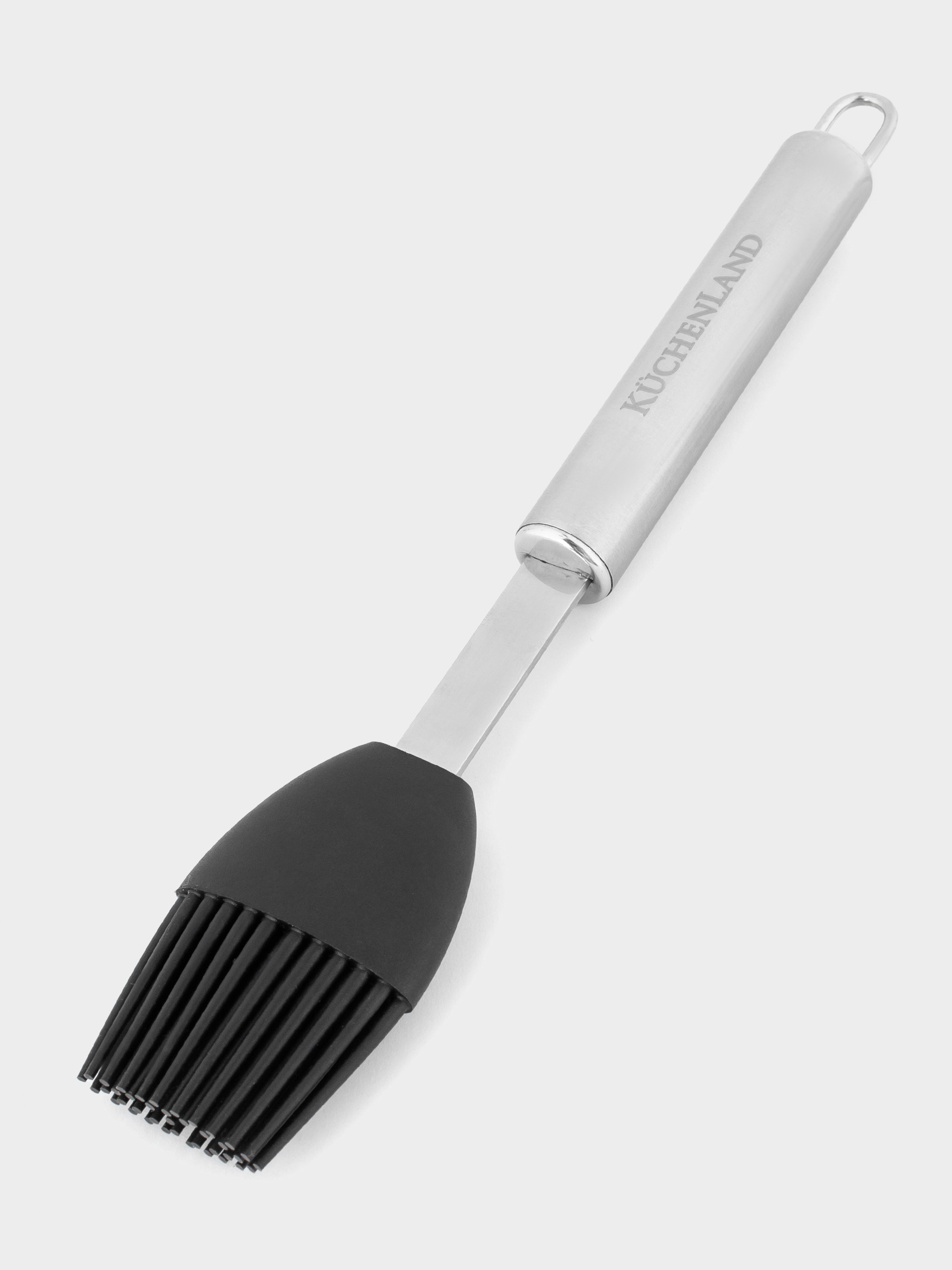 Cooking brush, 23 cm, silicone / steel, black, Spiro, image-1