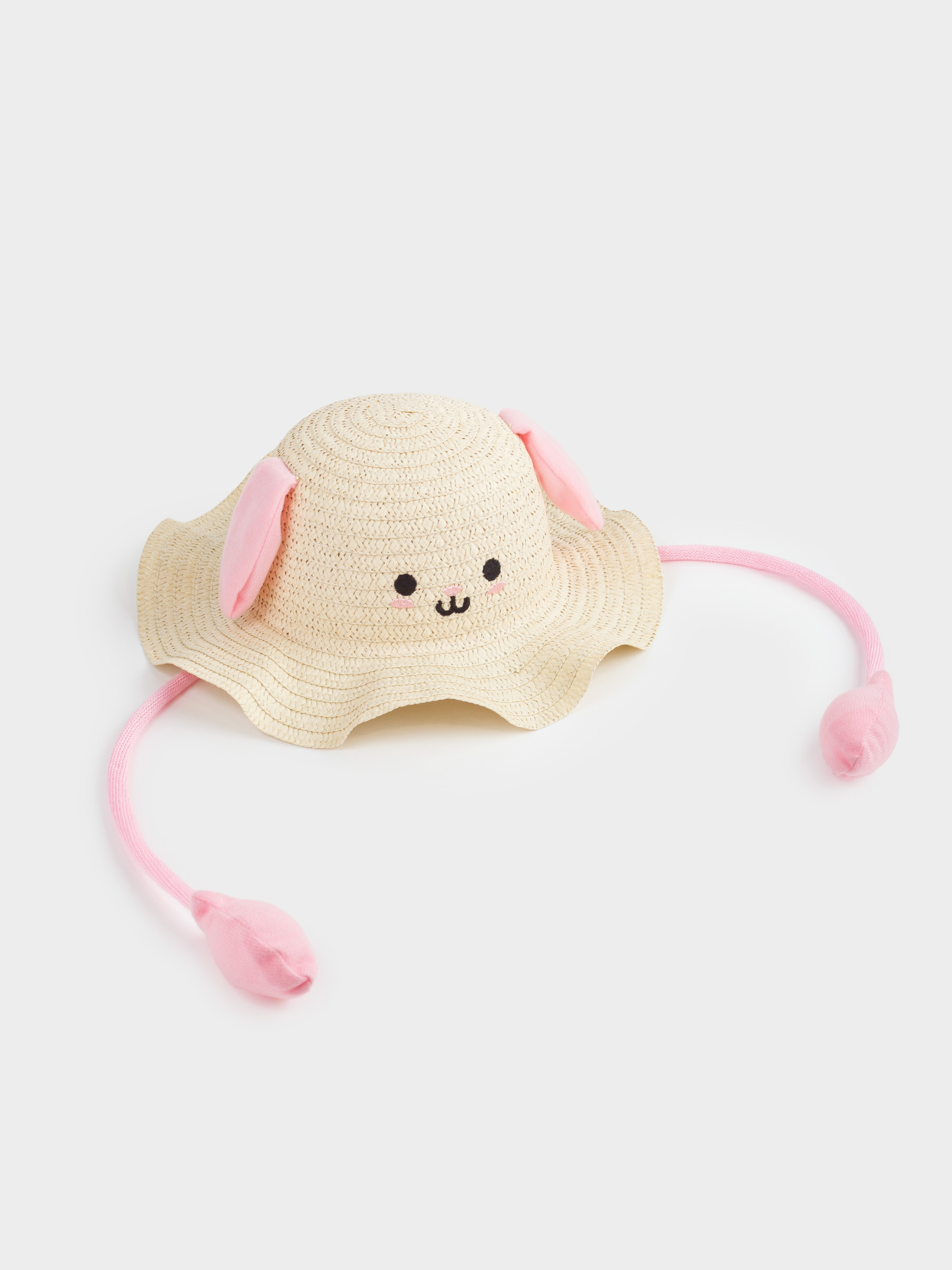 Children's hat, single size, with raised ears, cellulose / polyester, milky, Banjo, image-2