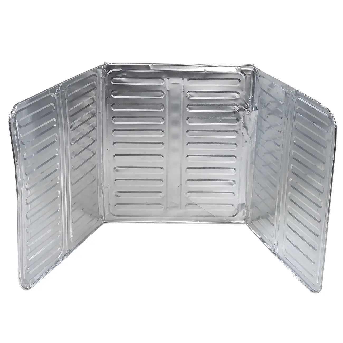 Protective screen for the stove, 84x33 cm, folding, aluminum, Classic, image-0