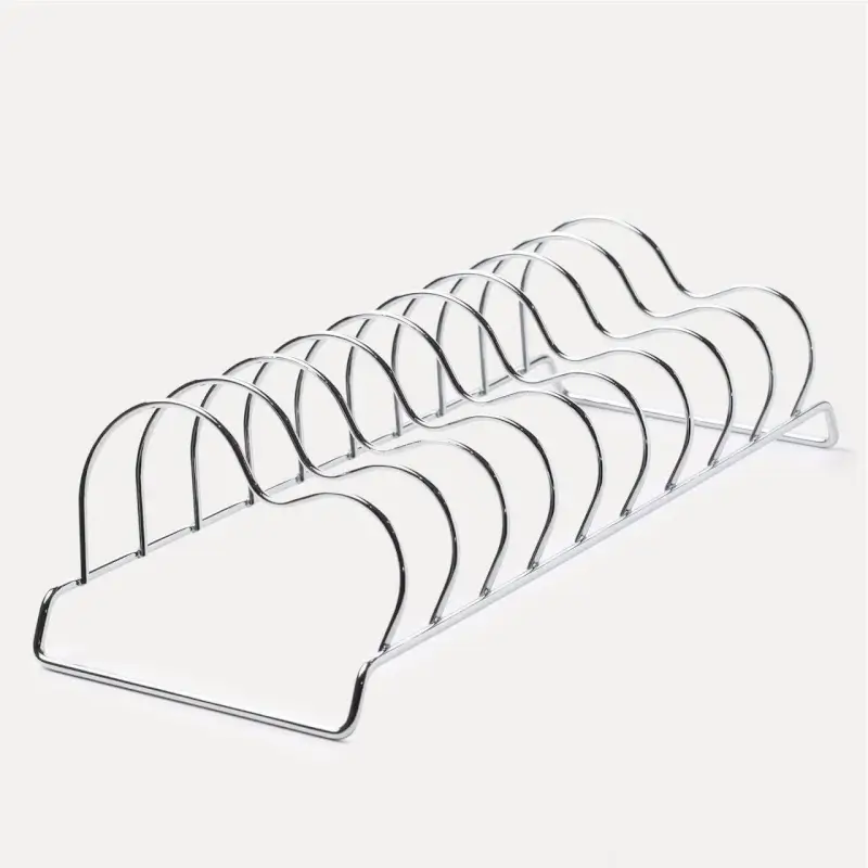 Plate dryer, 33x13 cm, 9 compartments, metal, silver, Method