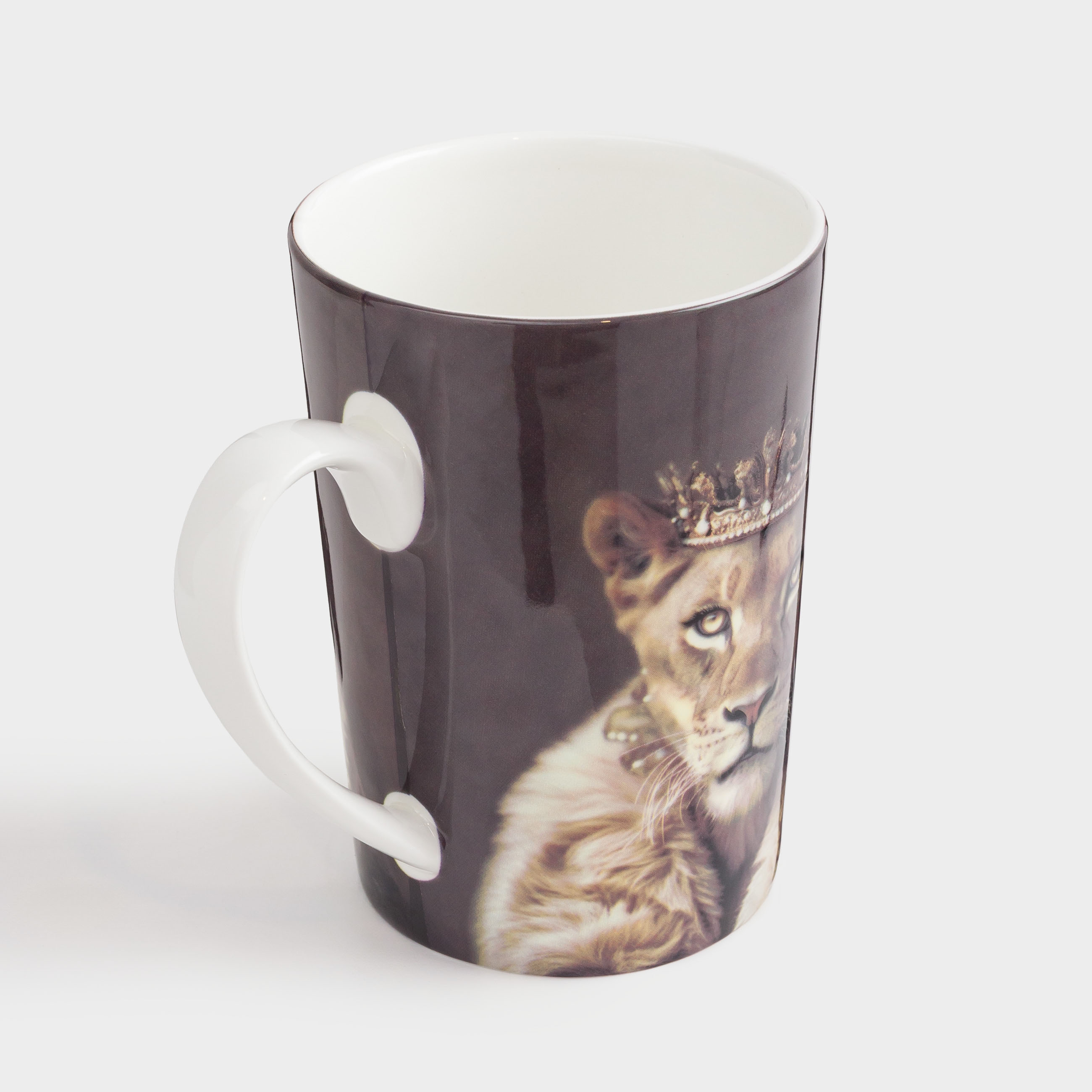 Mug, 450 ml, porcelain F, color, Lioness, Brutal style, image-1