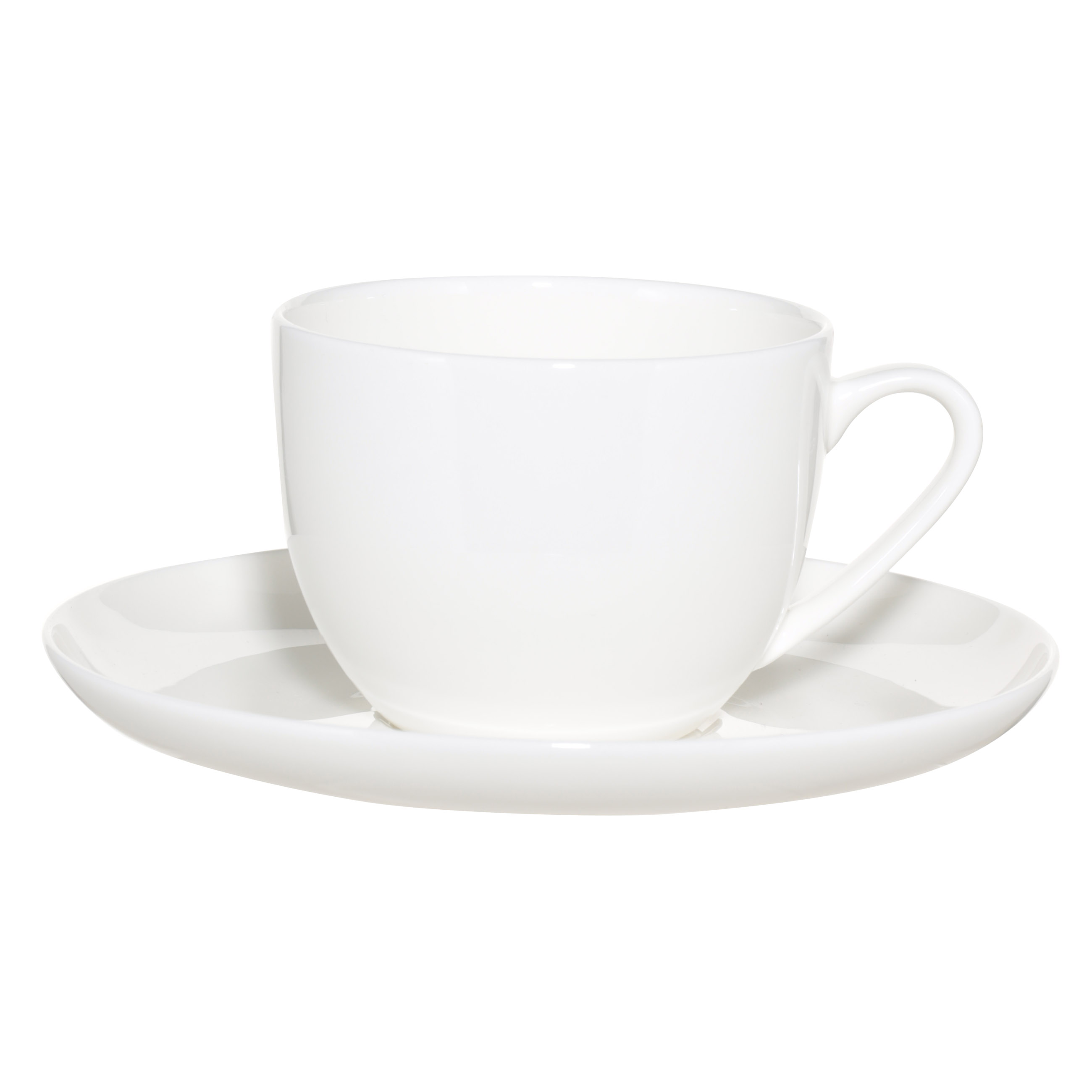 Tea pair, 6 pers, 12 pr, 250 ml, porcelain F, white, Ideal white, image-1