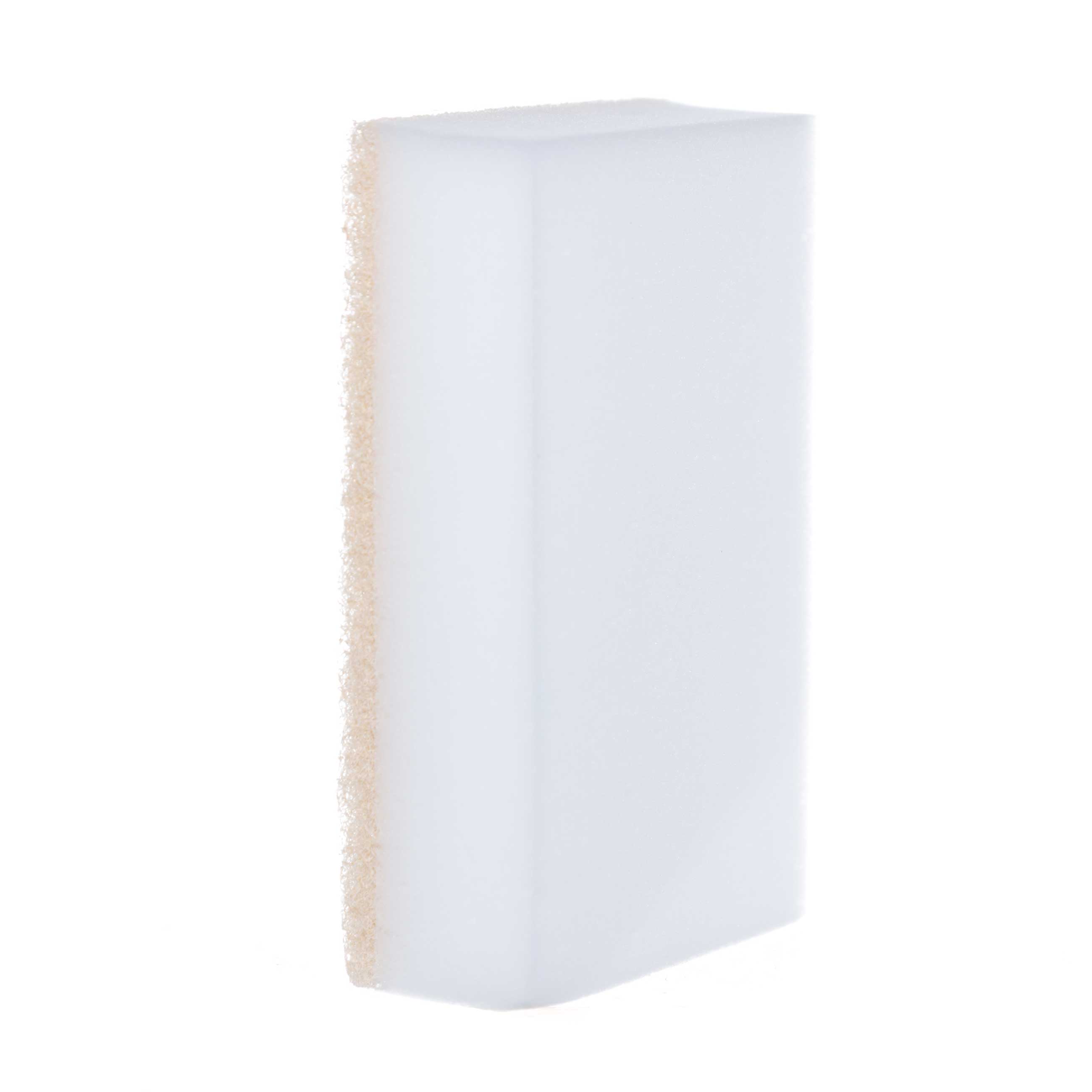 Melamine sponge, 3 pcs, with abrasive insert, beige, Clean