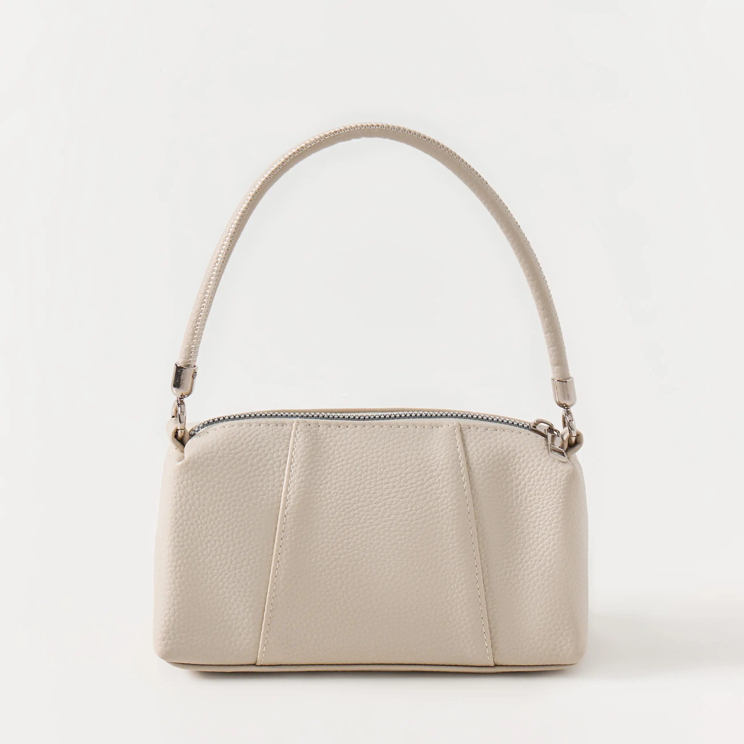 Women's bag, 20x11 cm, with handle, polyurethane, milky, Memo
