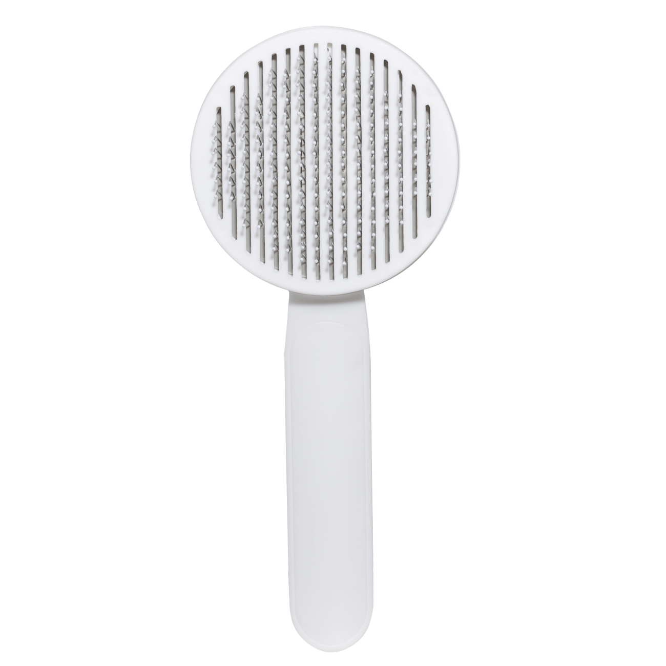 Pet hair comb, 18 cm, Self-cleaning, plastic / steel, White-gray, Ears, Pet, image-3