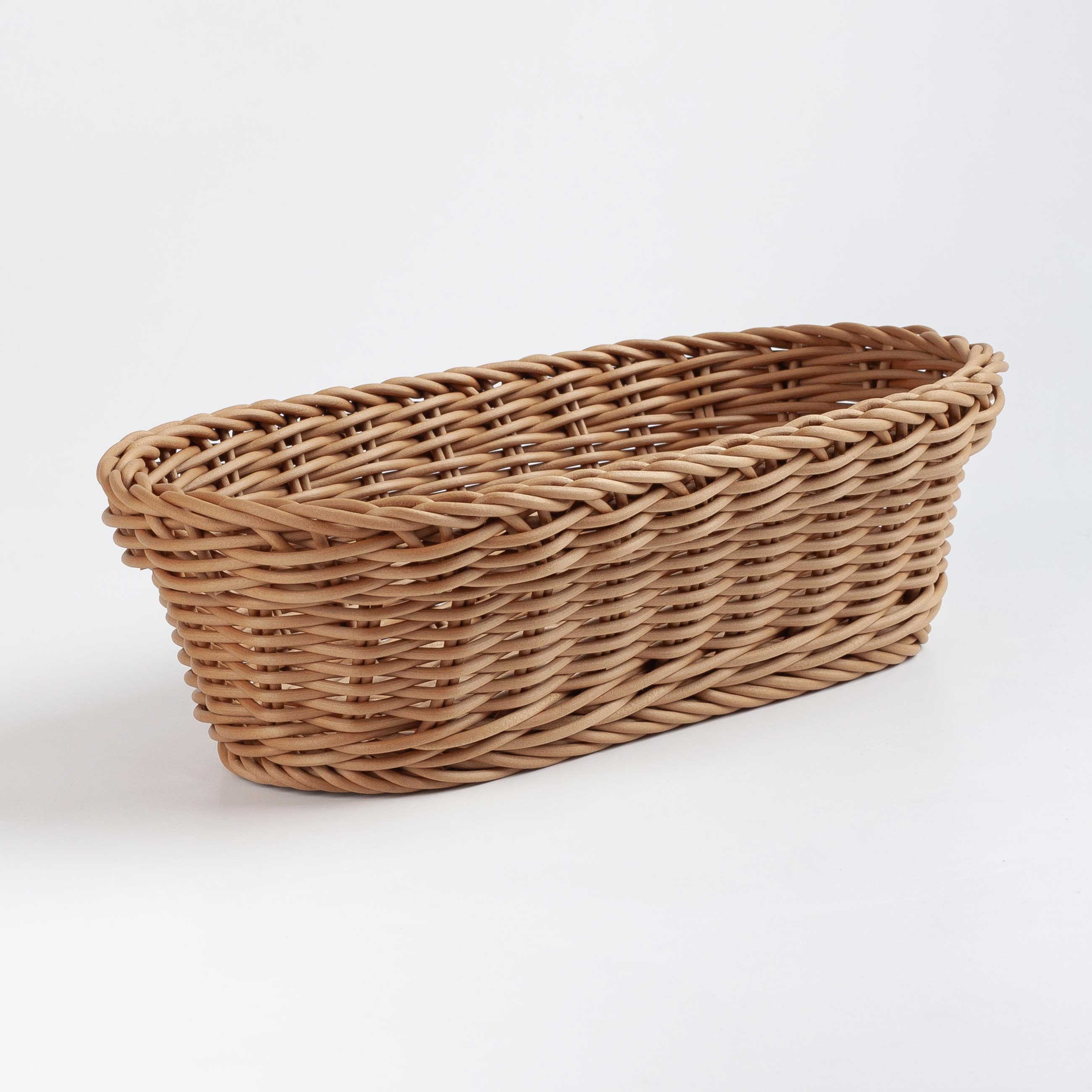 Bread basket, 29x17 cm, rattan, oval, brown, Twig