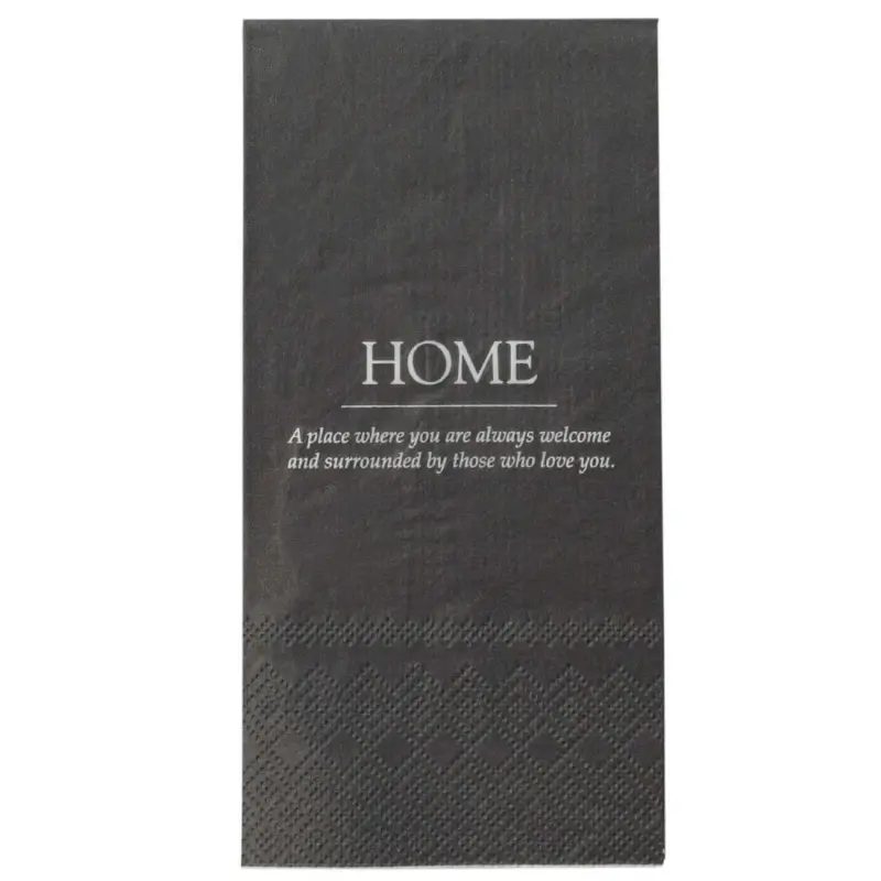 Paper napkins, 33x33 cm, 20 pcs, rectangular, black, Home, Course