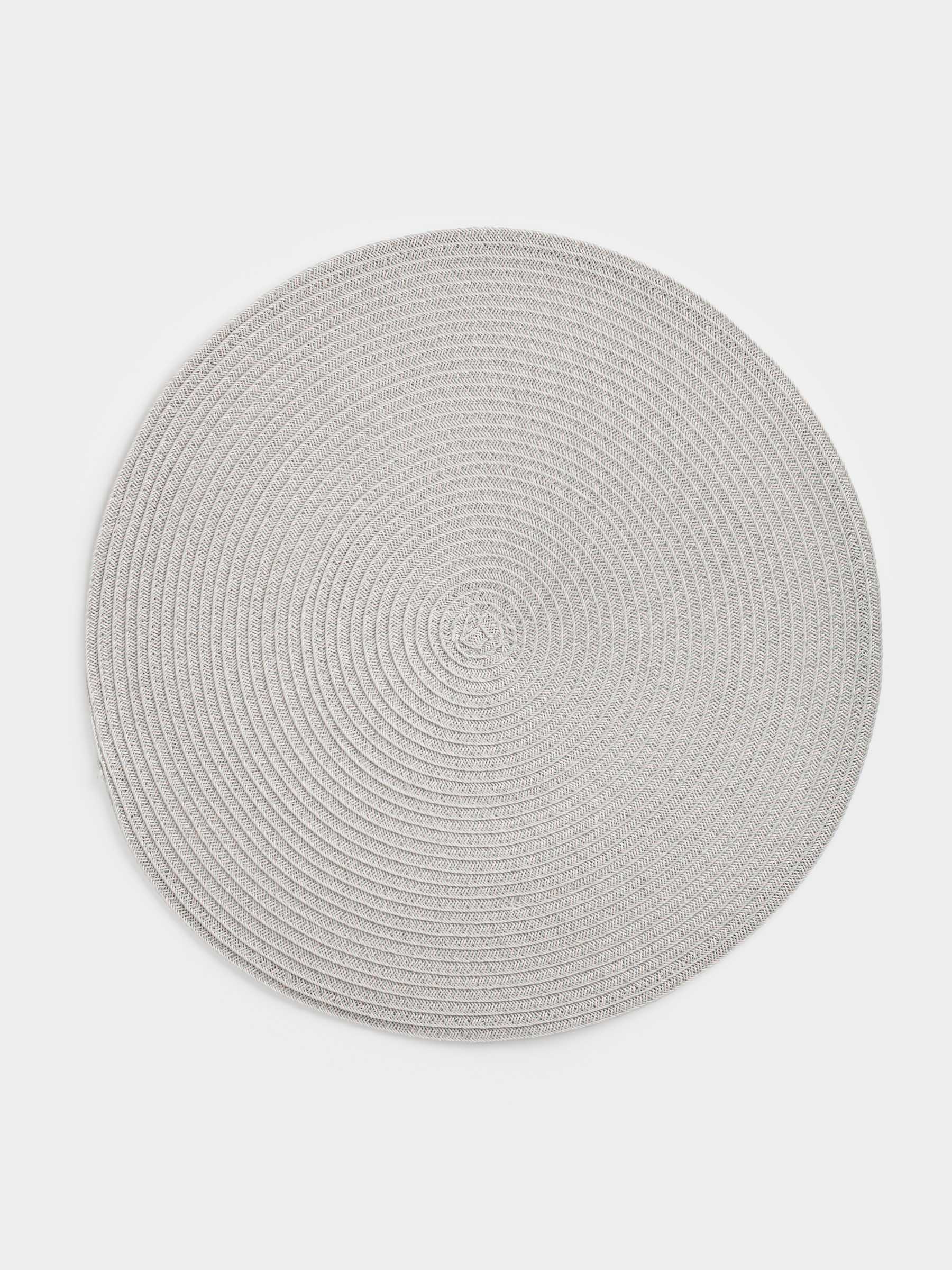 Placemat, 38 cm, polypropylene/PET, round, beige, Basic, image-1