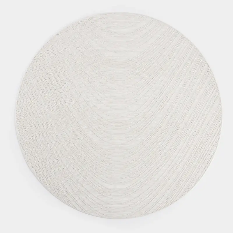 Napkin for appliances, 38 cm, PVC, round, white, Azhur Grid ,image-0