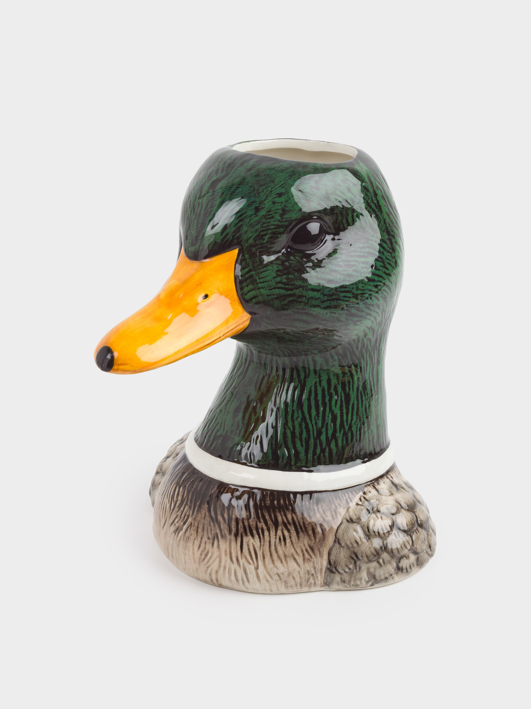 Flower vase, 24 cm, decorative, ceramic, Drake, Duck, image-0