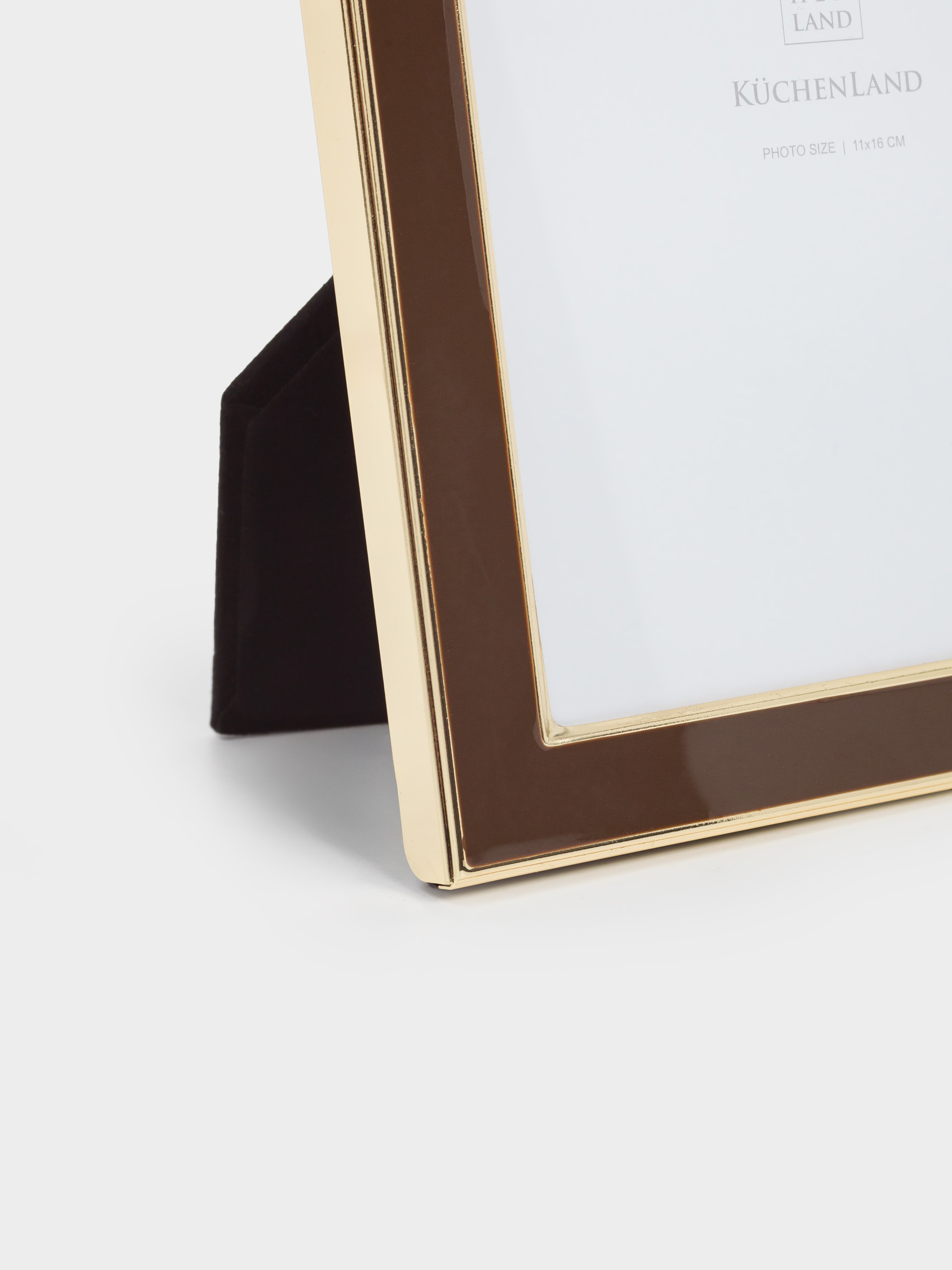 Photo frame, 16x18 cm, plastic / glass, brown, image-2