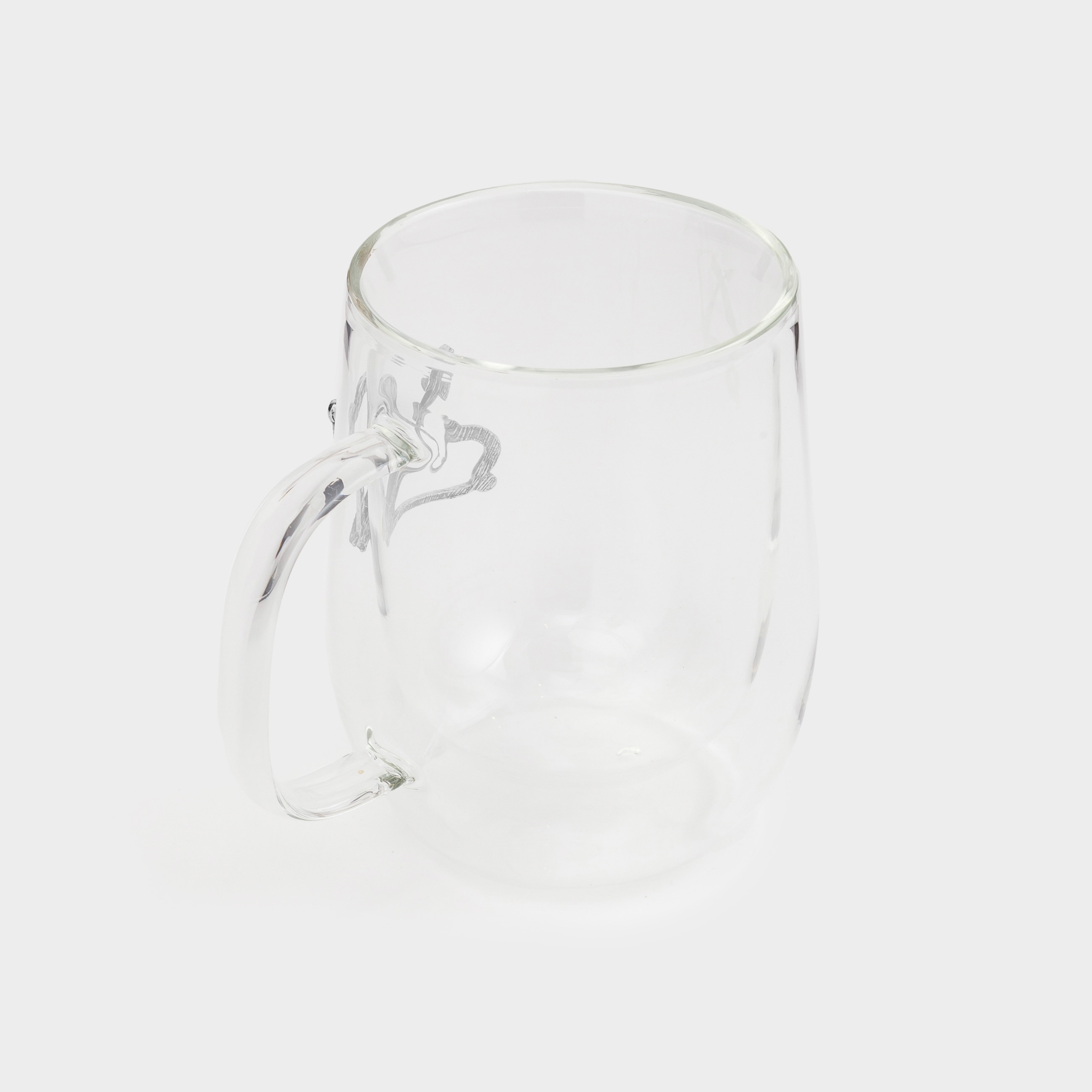 Mug, 350 ml, glass B / metal, silver, Sagittarius, Air zodiac, image-1