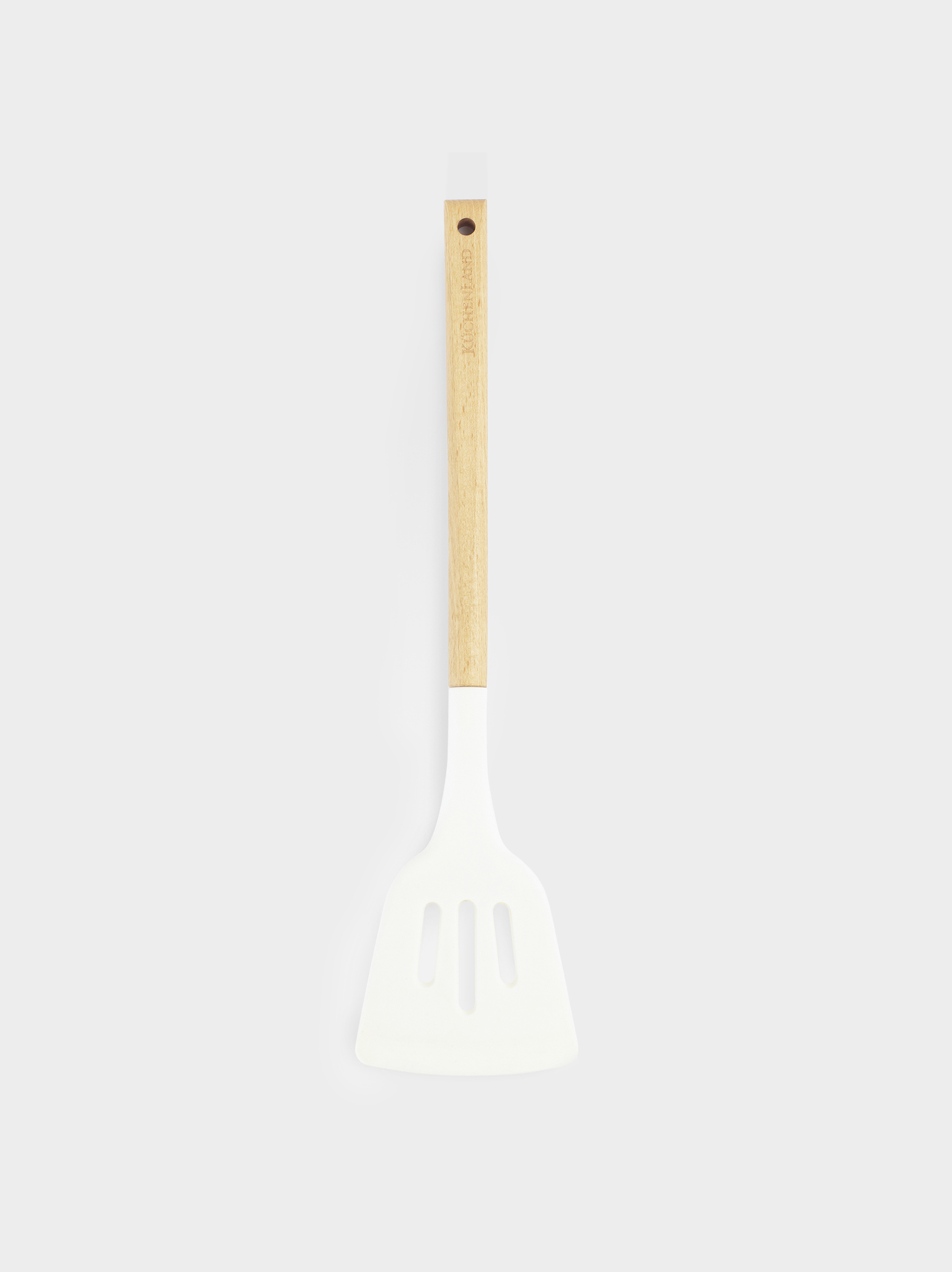 Spatula, 32 cm, with slits, silicone / wood, beige, Provence, image-0