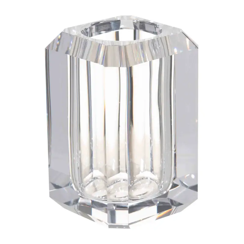 Toothbrush cup, 11 cm, Glass, Facets, Shower Crystal Glance ,image-0
