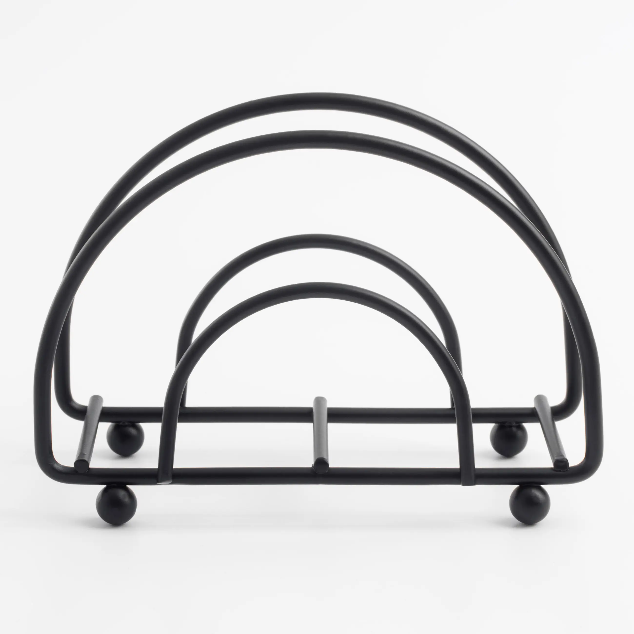 Napkin holder, 10 cm, metal, black, Twist black, image-0