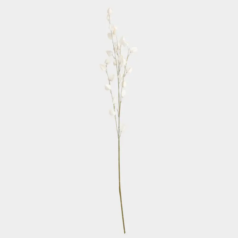 Decorative branch, 29 cm, acrylic / plastic, White physalis, Paradise garden decor