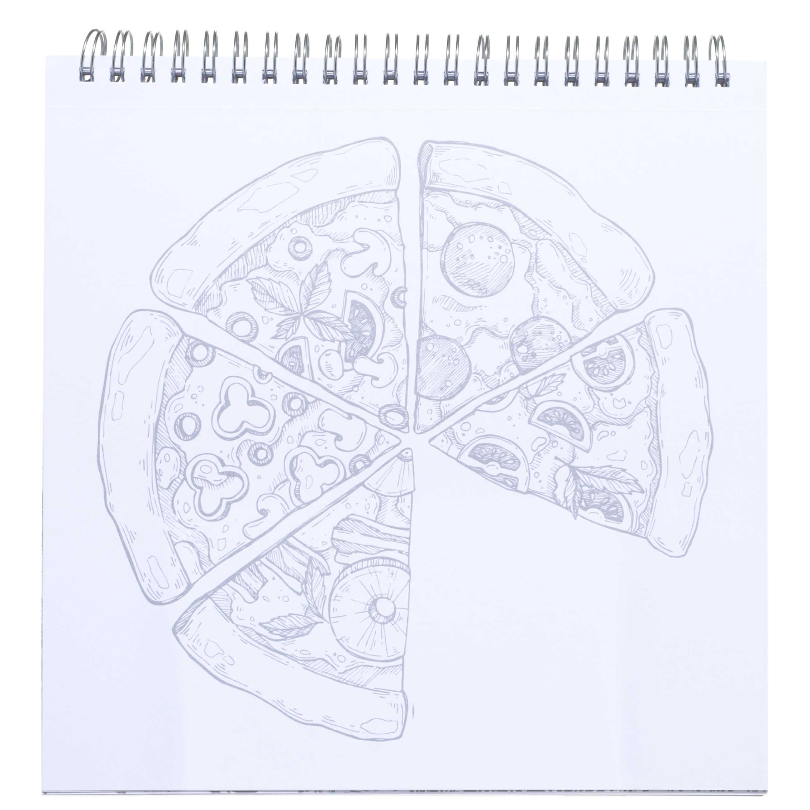 Coloring book, 21x21 cm, 24 sheets, on rings, Nature, Draw, image-2