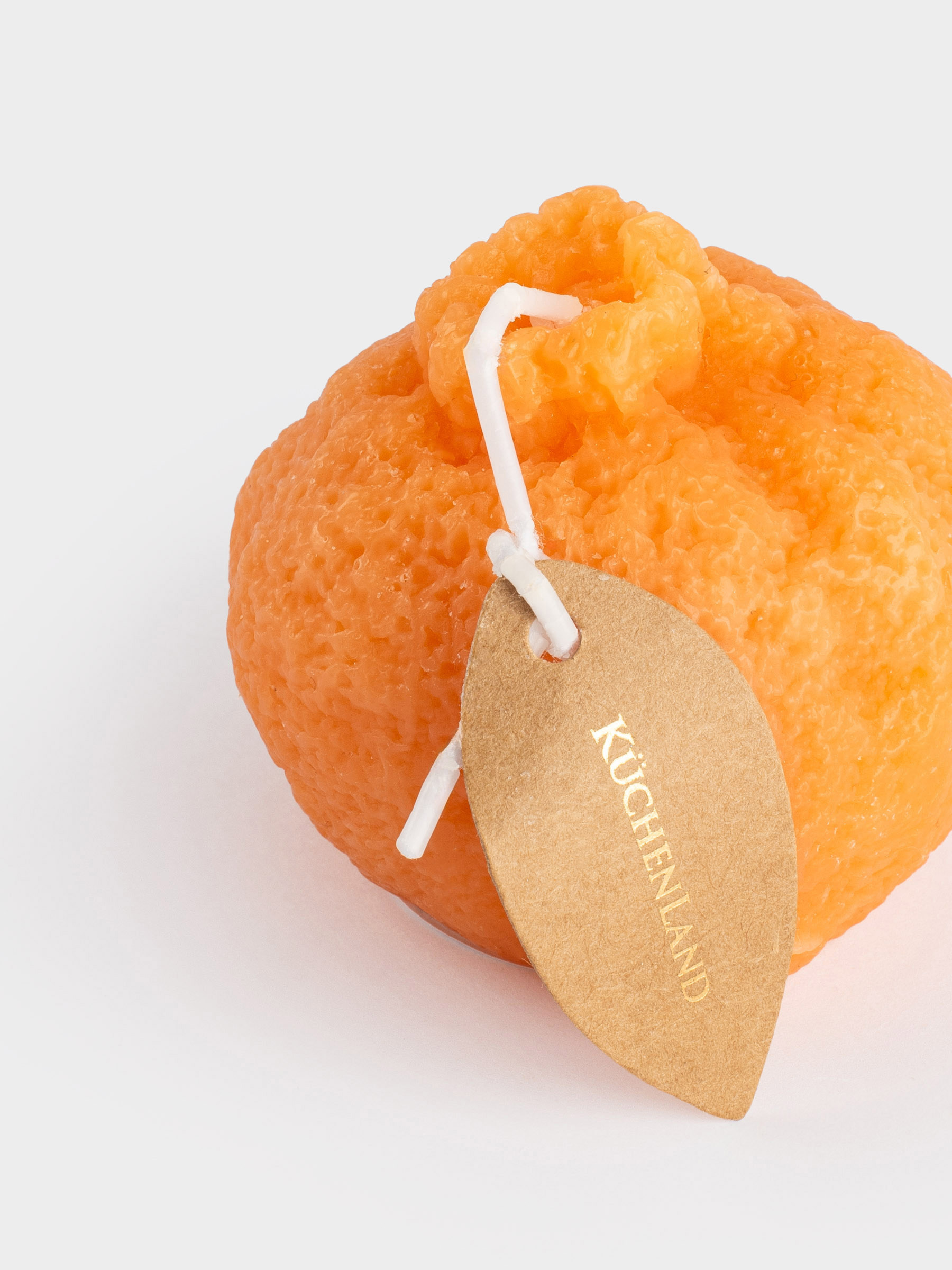 Candle, 6x6 cm, orange, Tangerine, Fruit shape, image-2