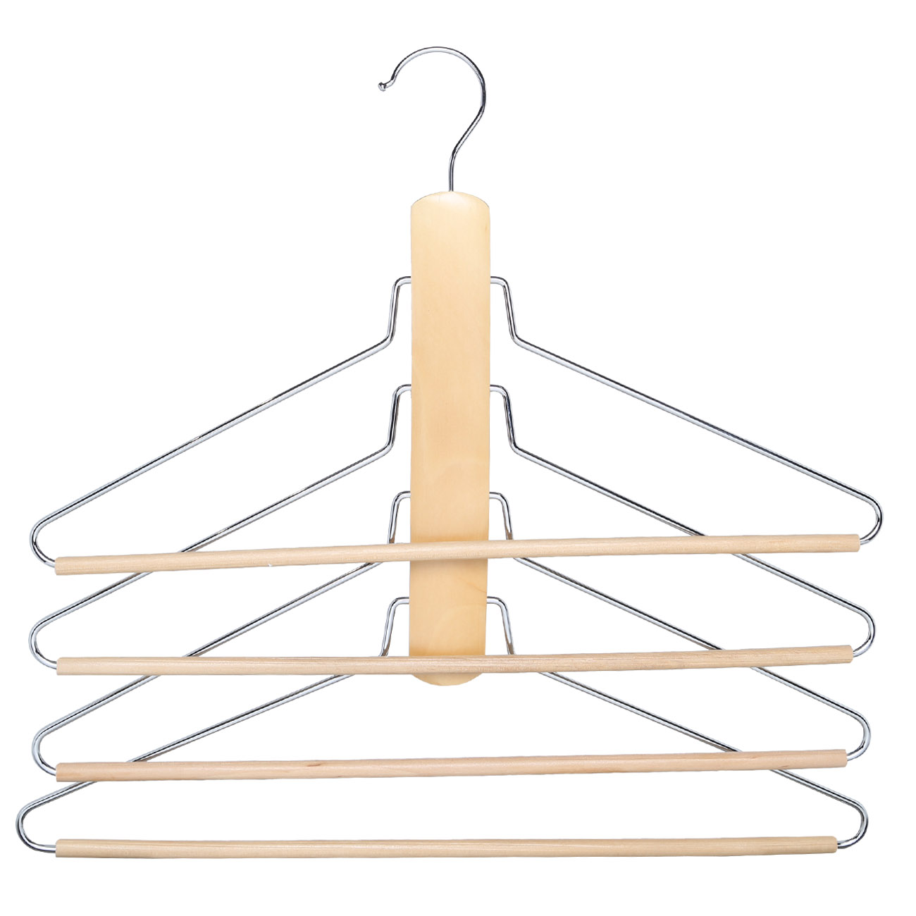 Hanger, 40 cm, 4 in 1, wood, natural, Eco life, image-0