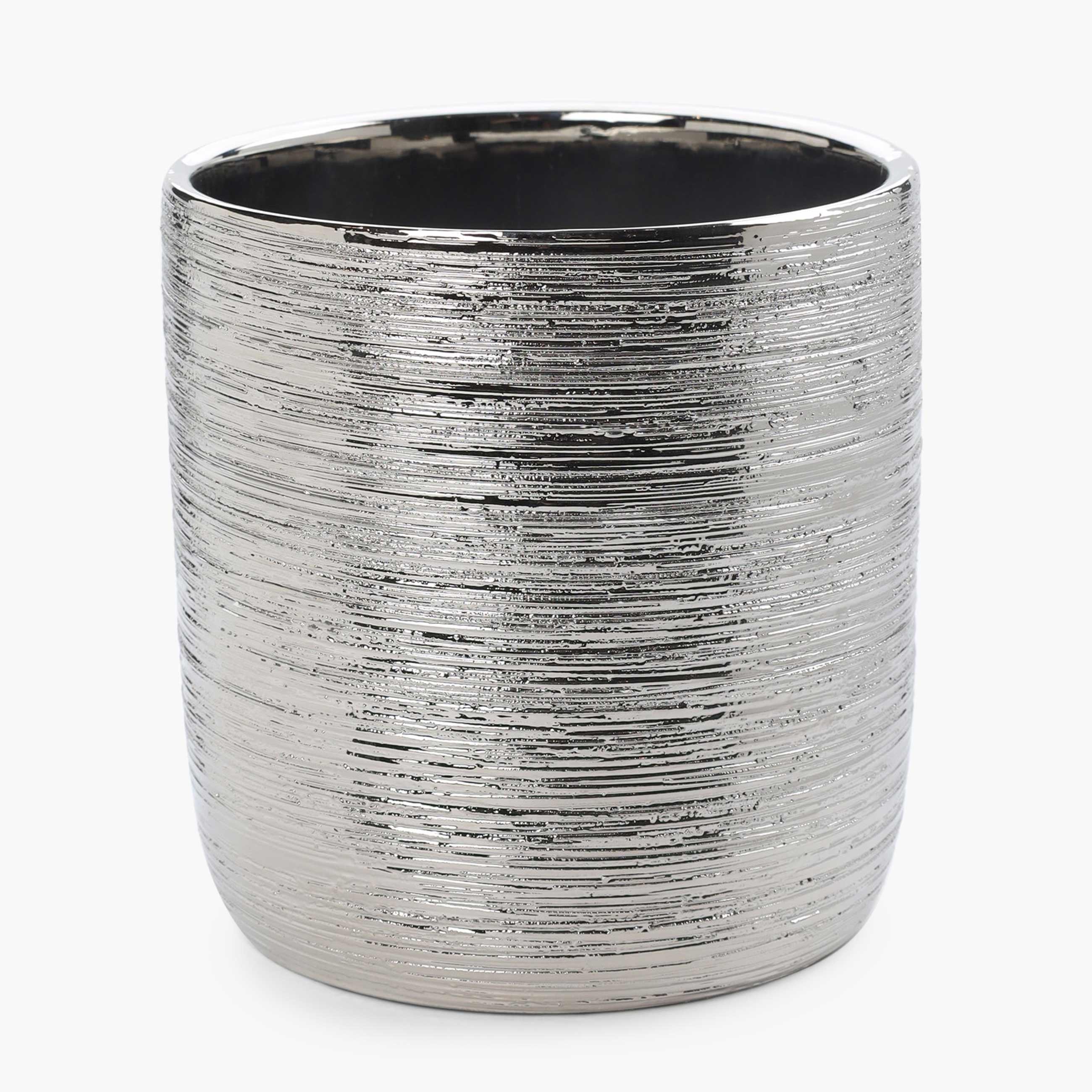 Planters, 18x18 cm, ceramic, silver, Galore, image-0