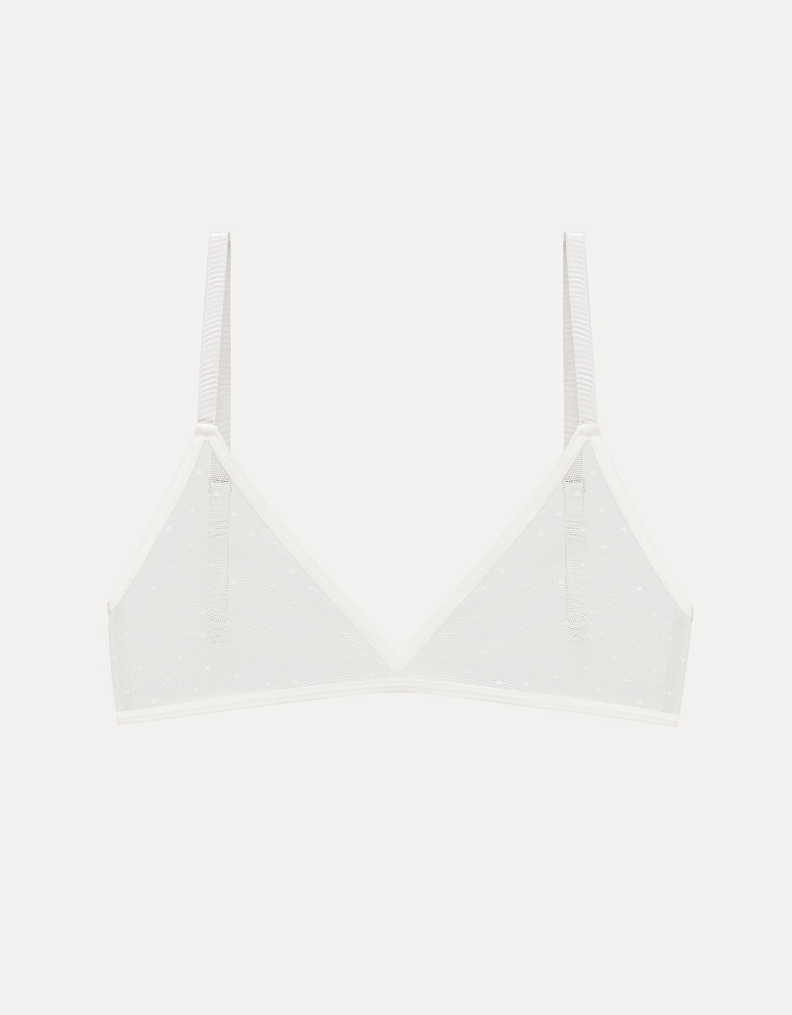 Bra, size S, nylon / spandex, mesh, white, Myrtle, image-0