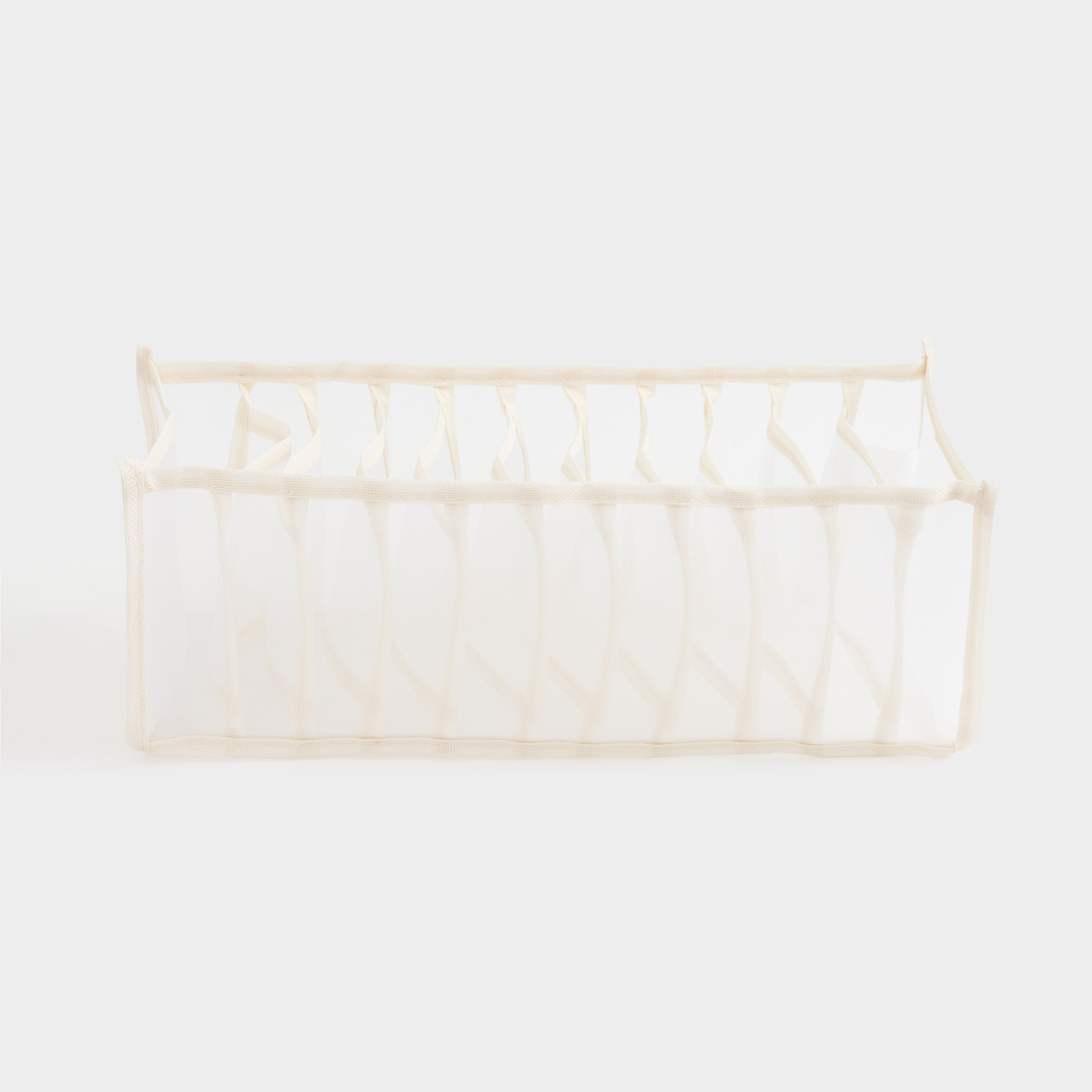 Organizer-divider for drawers, 32x12 cm, 11 otd, textile, beige, Pedant light