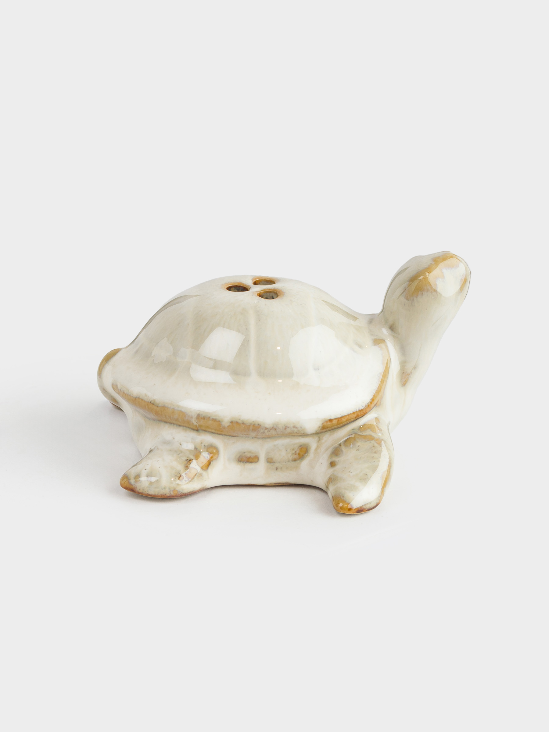 Salt or pepper container, 6 cm, porcelain P, beige-brown, Turtle, Grand turtle, image-0