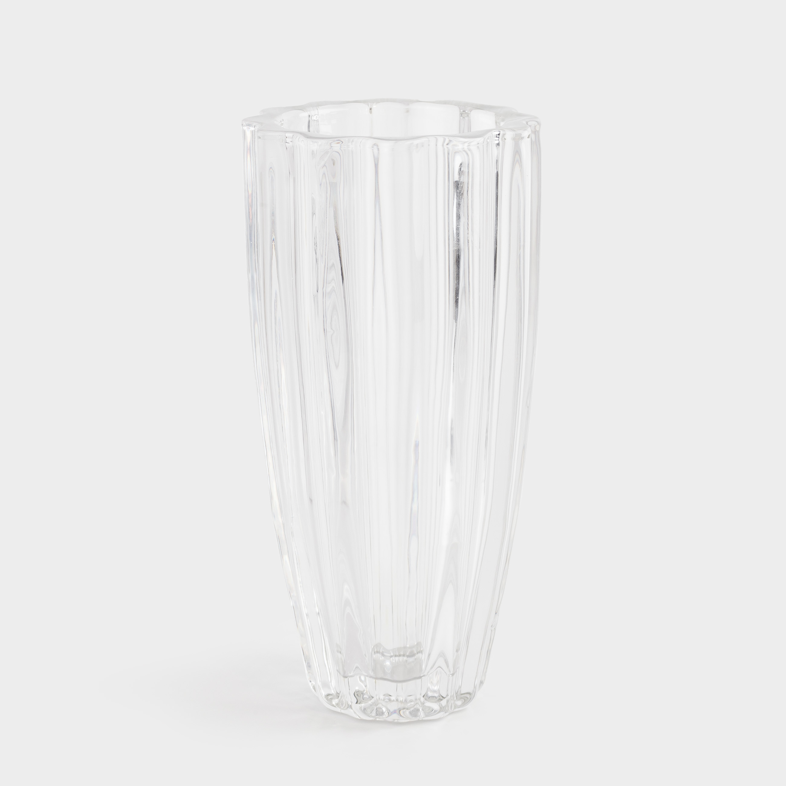 Flower vase, 28 cm, glass R, Ribby, image-0