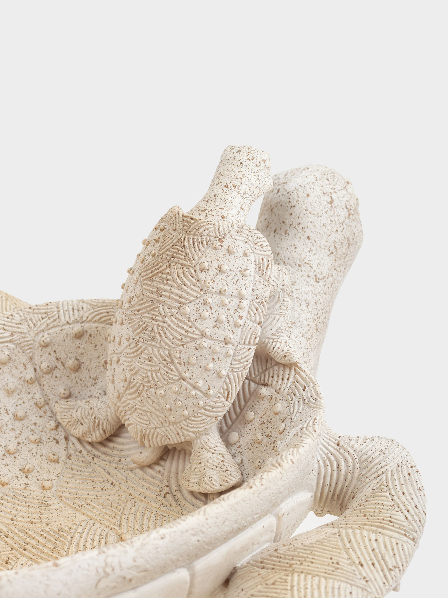 Decorative dish, 31x24x13 cm, polyresin, sand, Turtle with baby, Grand turtle, image-3