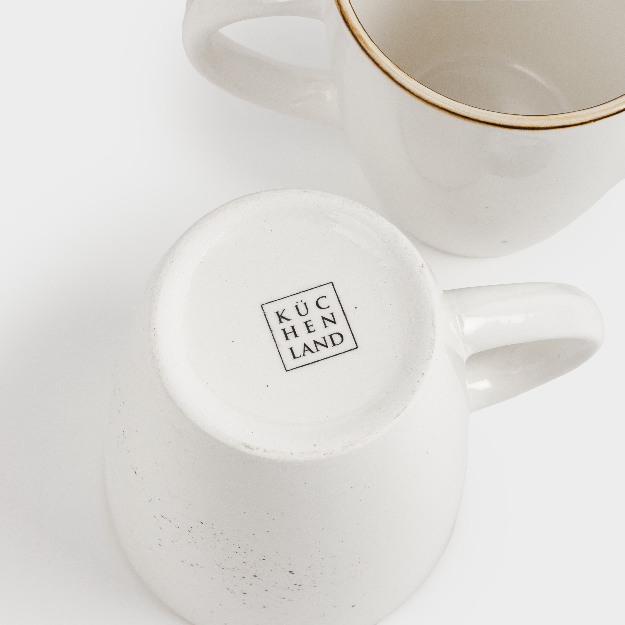 Mug, 350 ml, 2 pcs, milk, speckled, Roxas, image-7