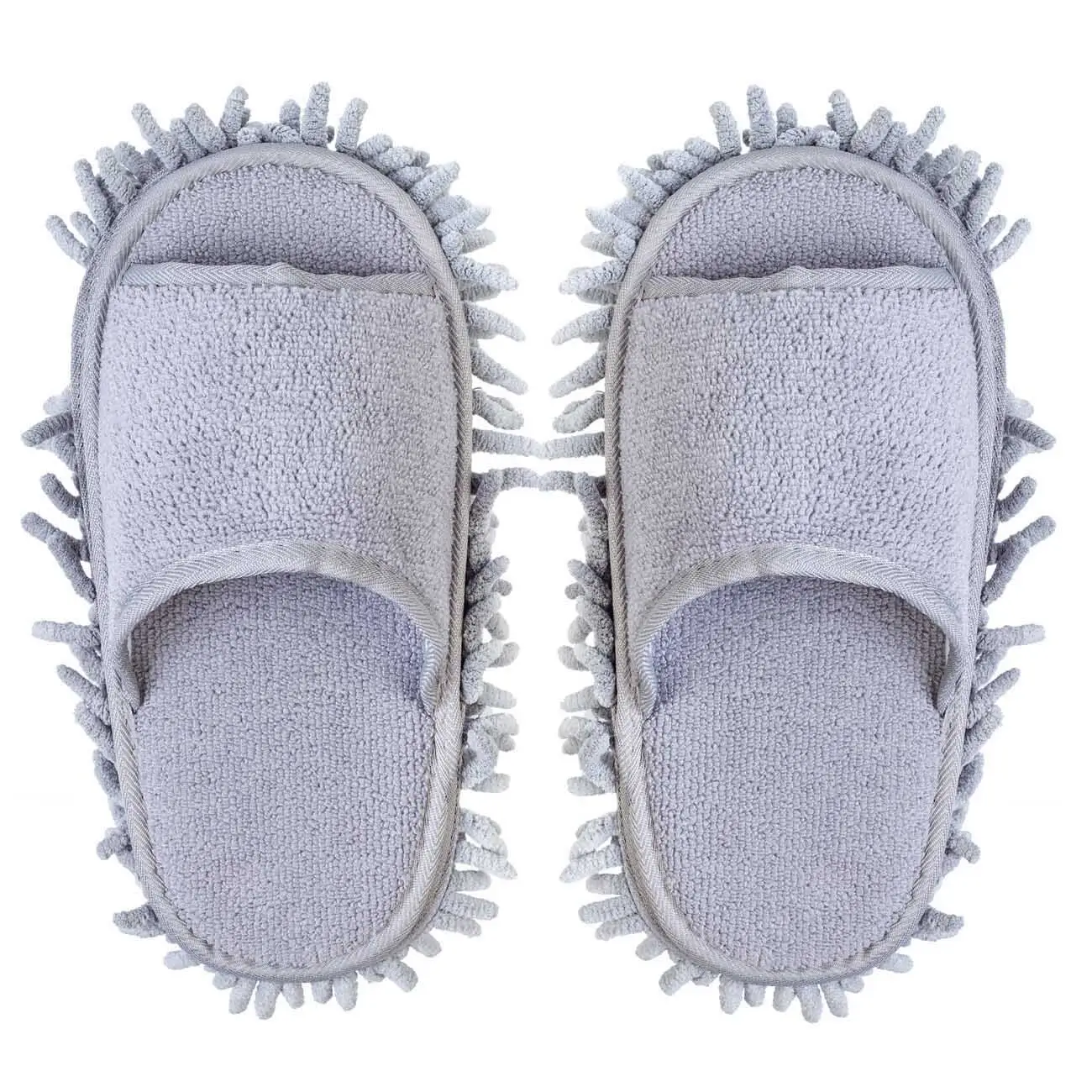 Polisher slippers, 25.5 cm, with removable sole, microfiber, grey, Clean, image-0