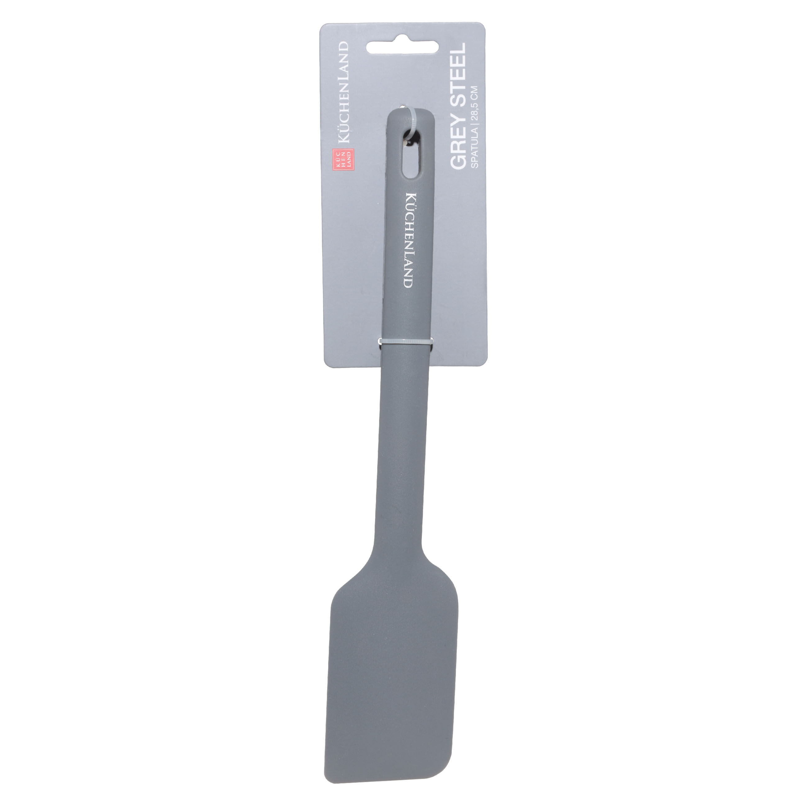 Spatula, 28 cm, silicone, grey, Grey steel