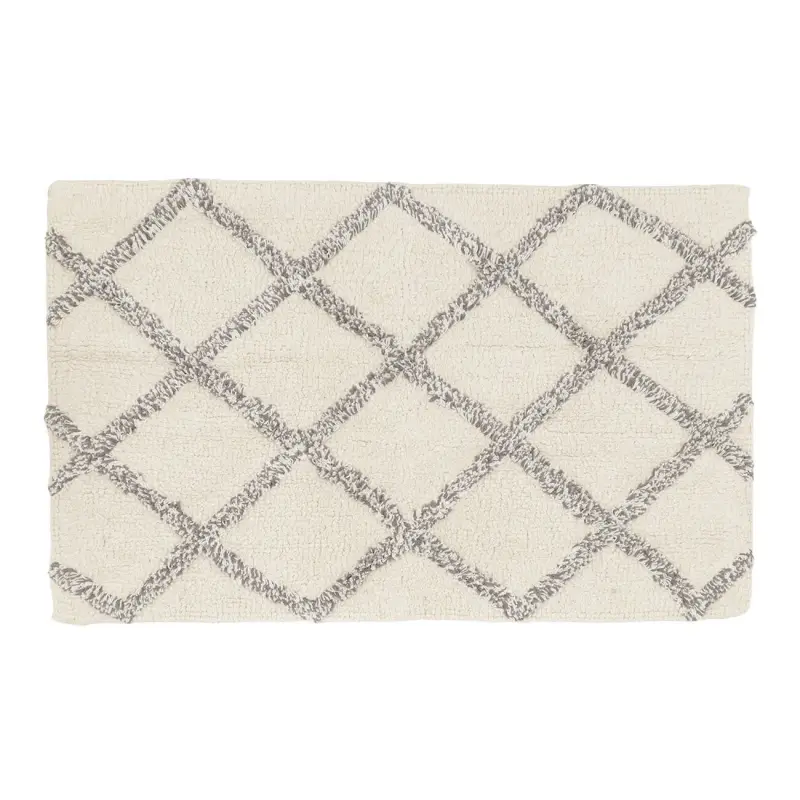 Mat, 50x80 cm, cotton, beige, Rhombus, Rhombic ,image-0