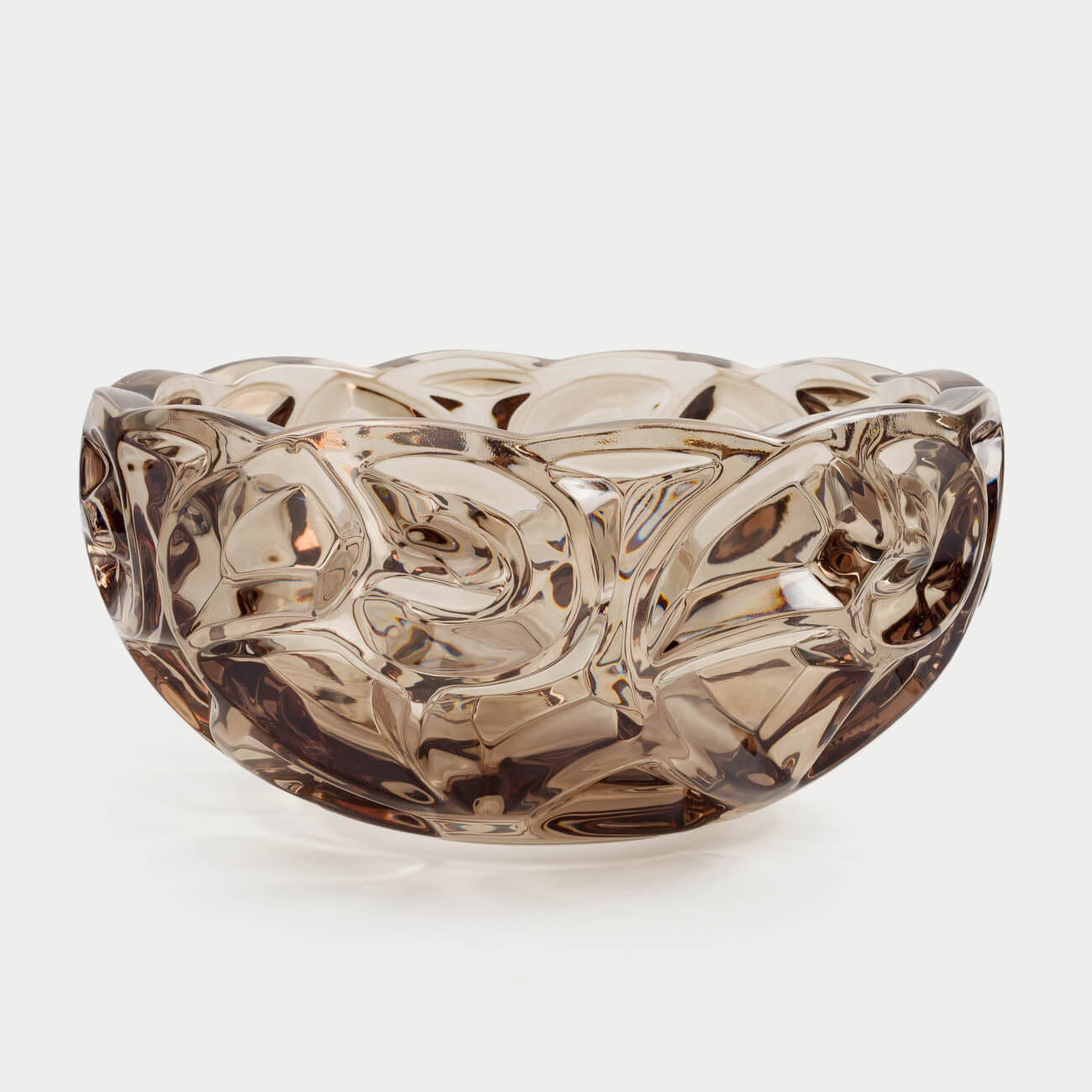 Salad bowl, 24x11 cm, 2.8 l, glass R, brown, Patterns, Gala