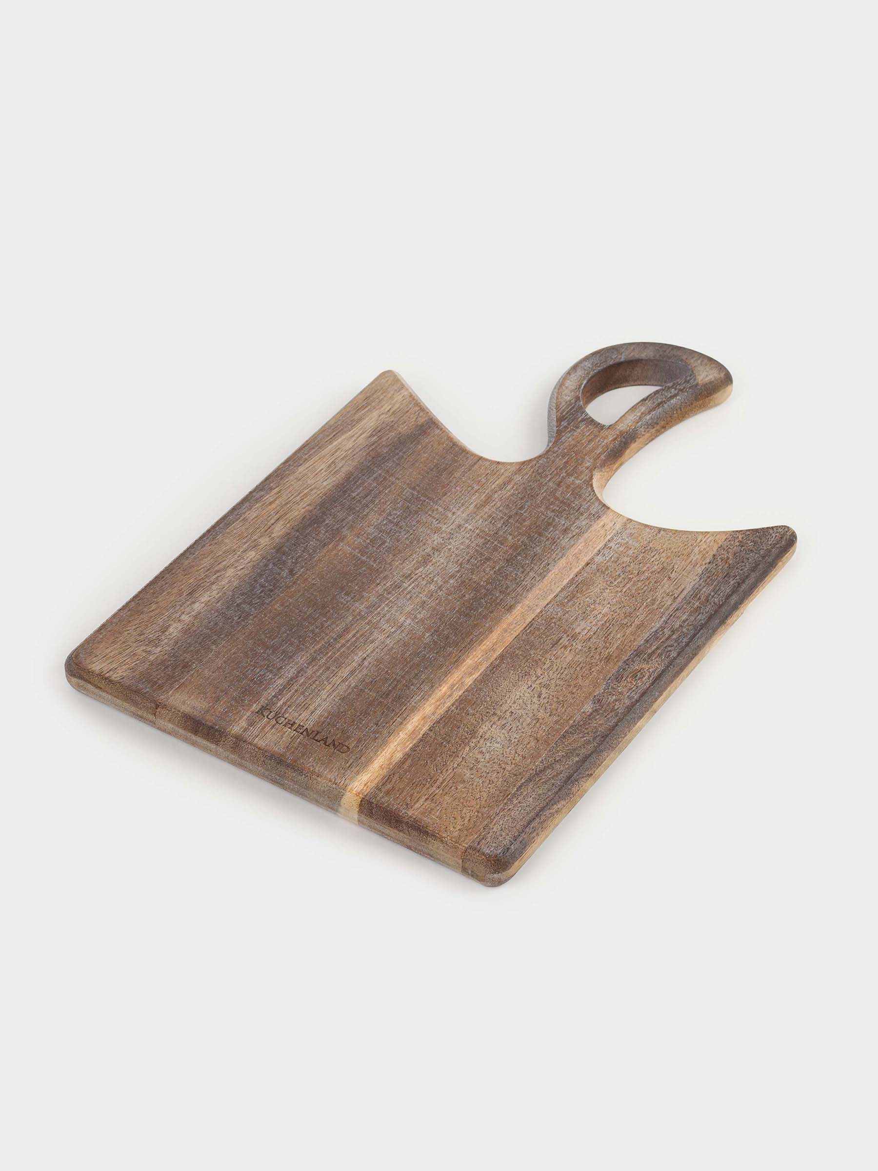 Cutting board, 30x20 cm, with handle, wood, Noble tree, image-1