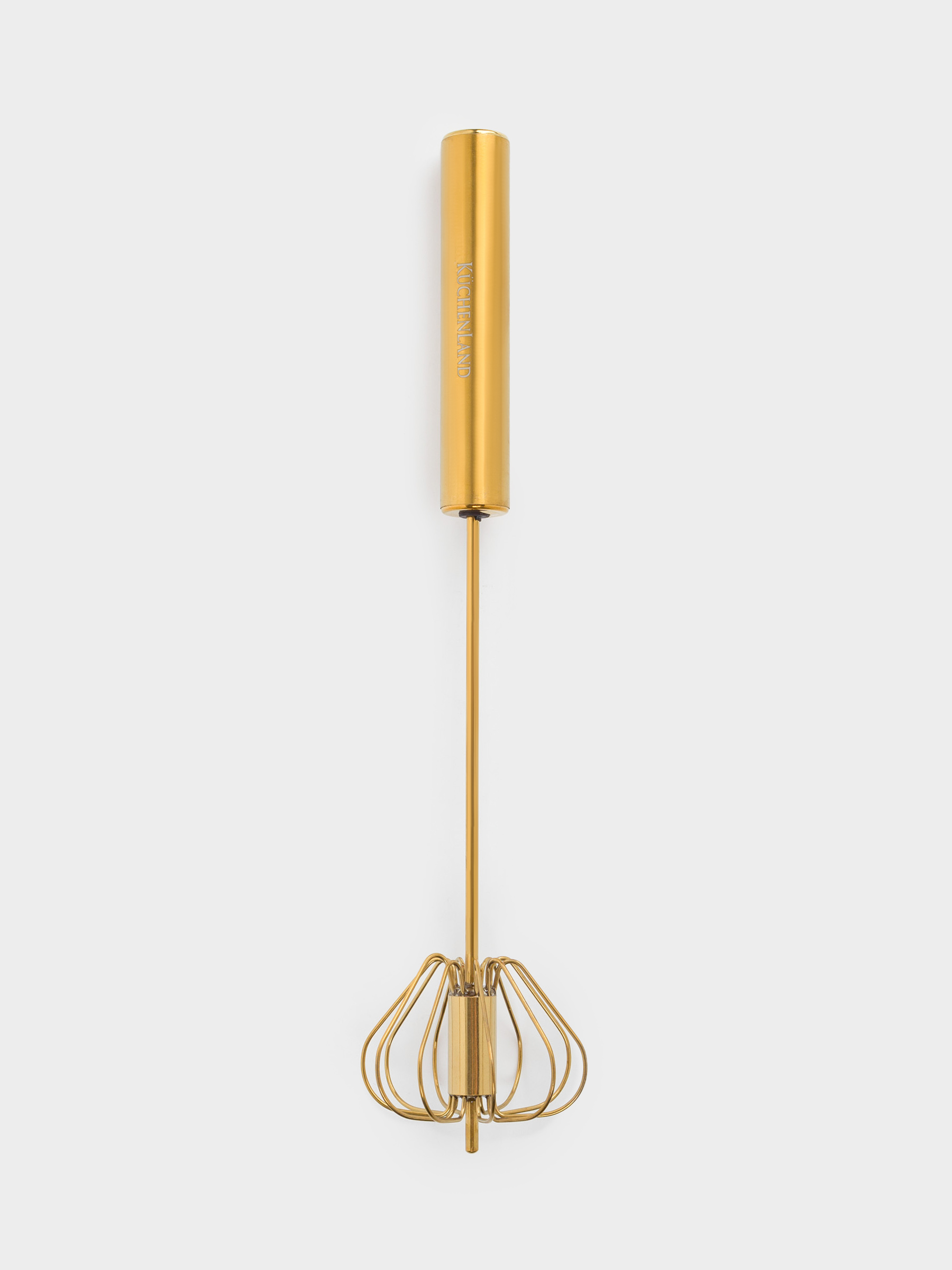 Rotating whisk, 26 cm, steel, golden, Device gold, image-1