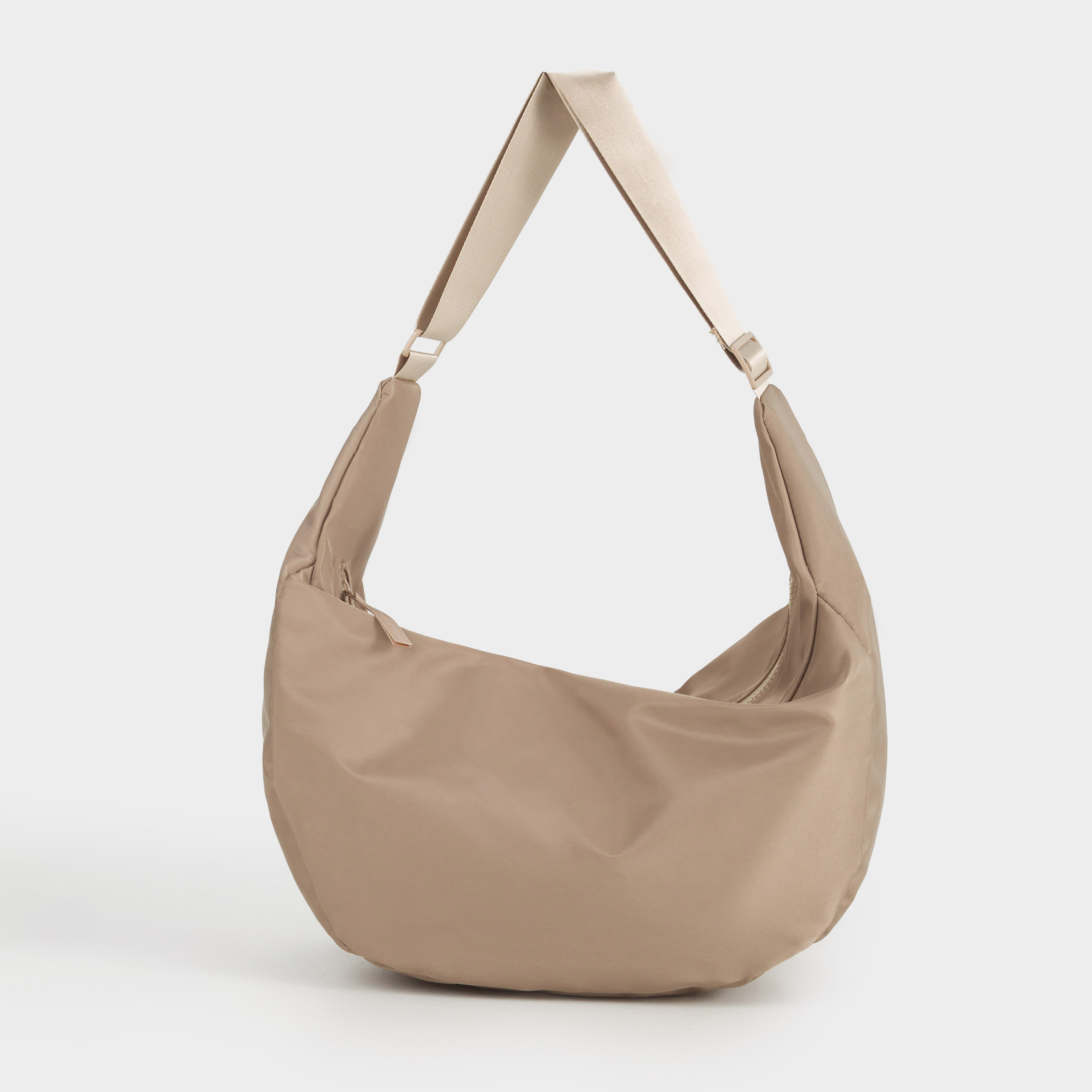 Bag, 24x40 cm, with adjustable strap, polyester, beige, Basic