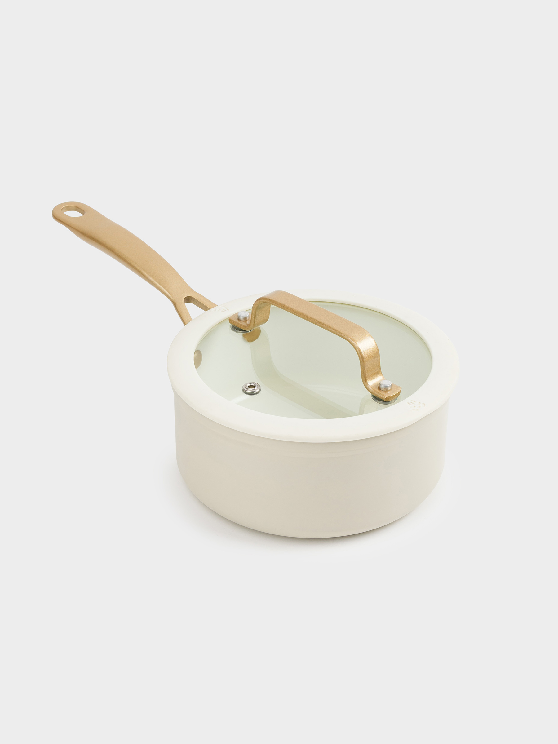 Saucepan, 16 cm, 1.3 l, with lid, coated, aluminum, milky, Piatto gold, image-5