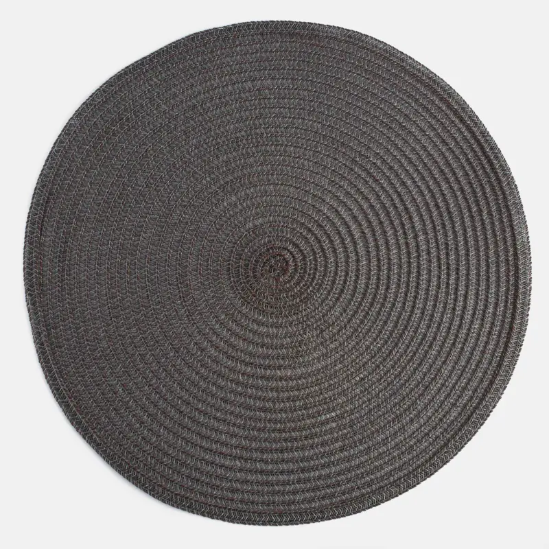 Placemat, 38 cm, polypropylene/PET, Round, Graphite, Basic ,image-0