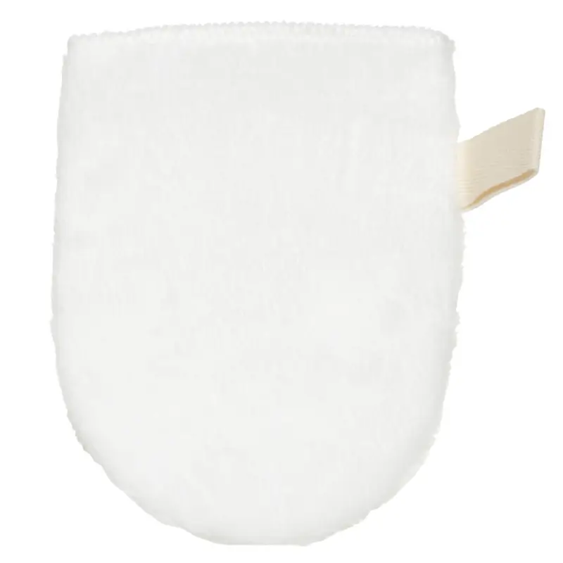 Face wash mitten, 12x9 cm, double-sided, polyester, milk, Unique spa, image-0