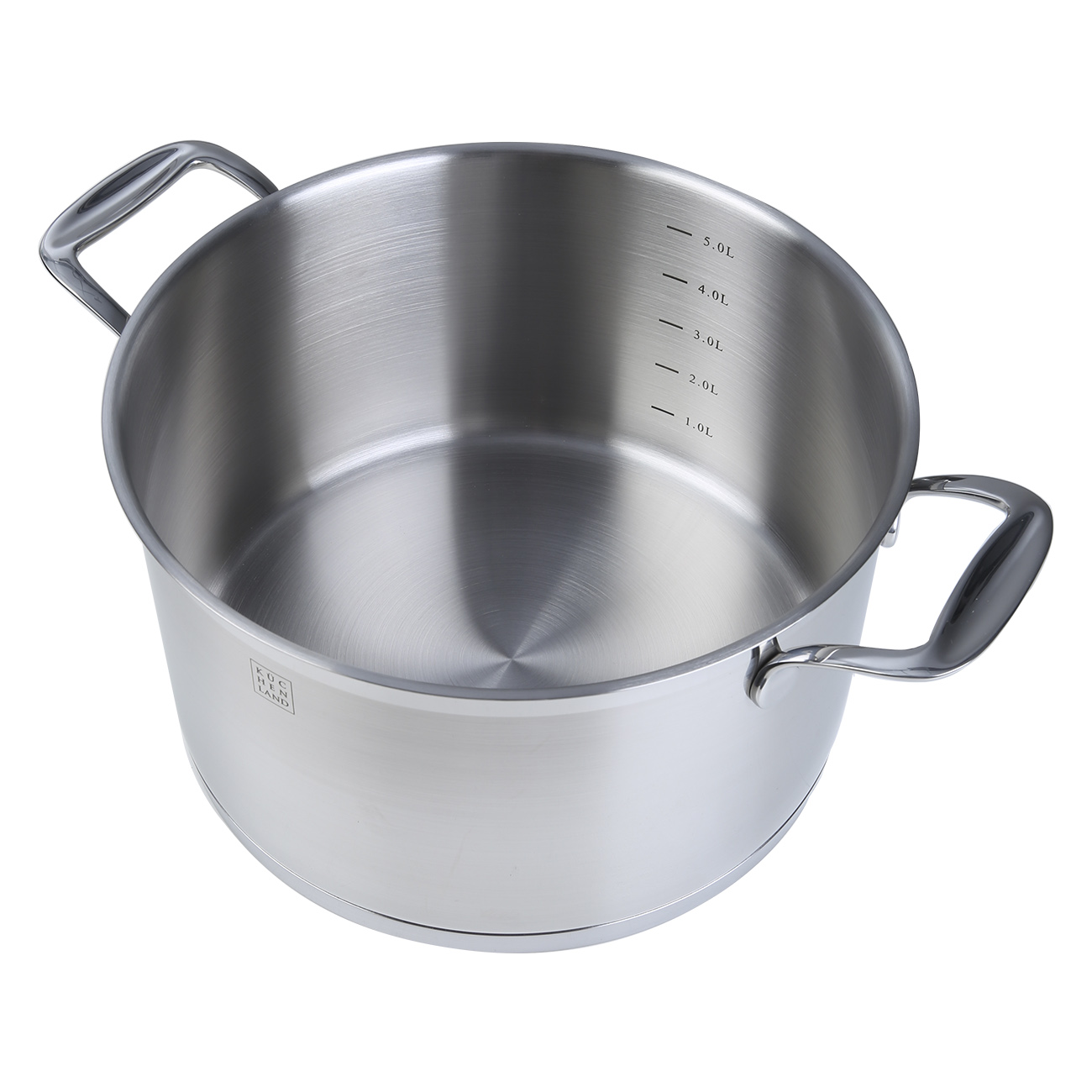 Pot, 24 cm, 6 l, with lid, Silver Stone