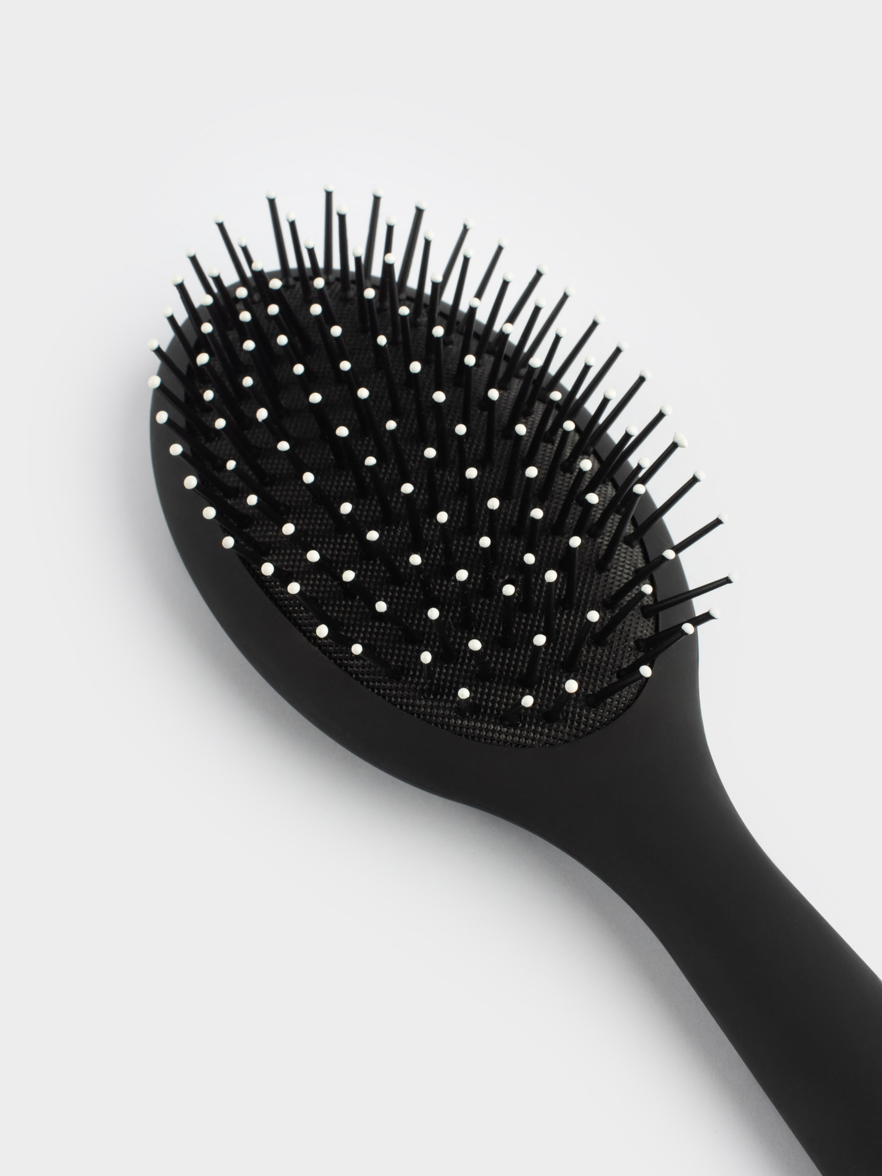 Hair massage comb, 23 cm, plastic, black, B&W, image-3