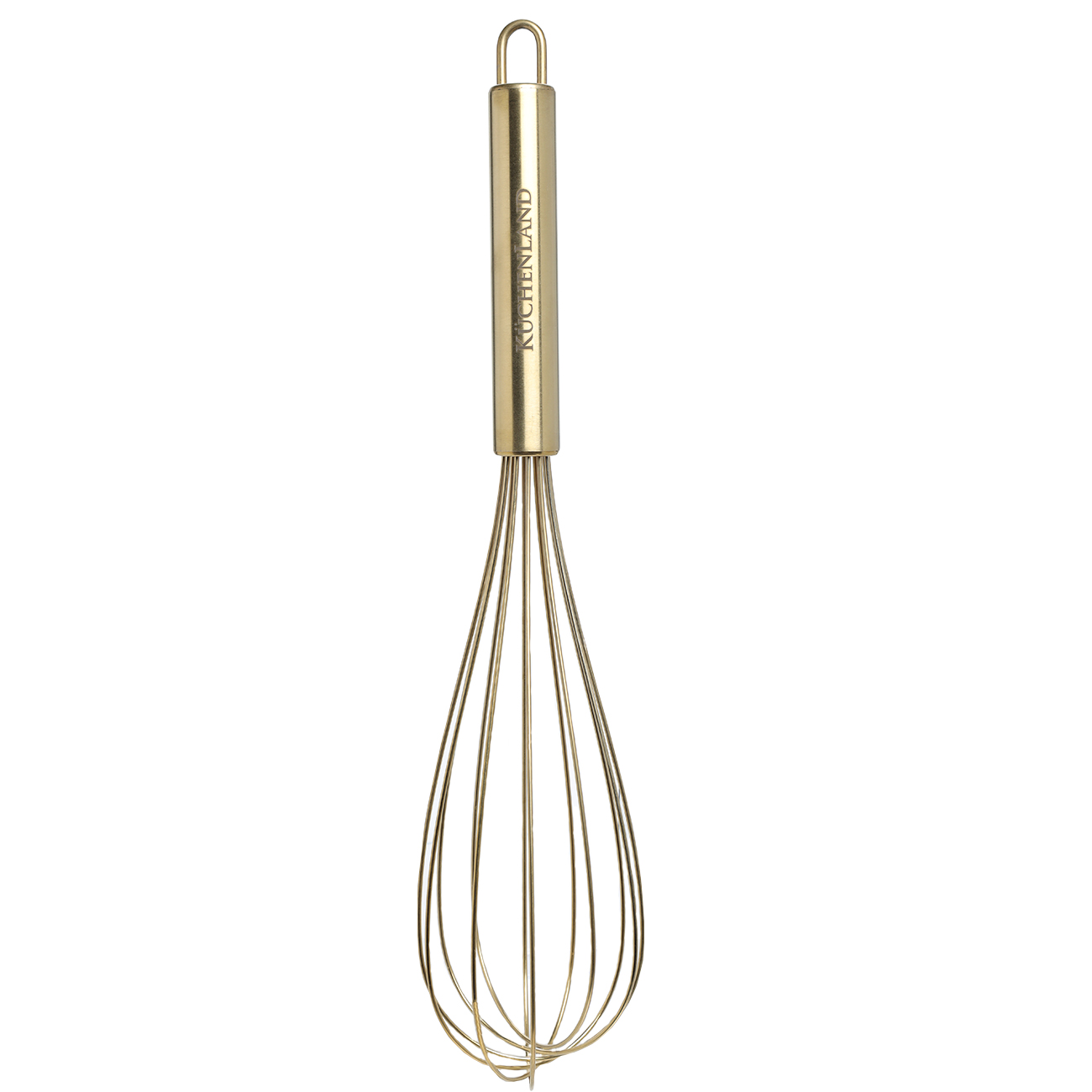 Whisk, 30 cm, steel, golden, Device gold, image-0