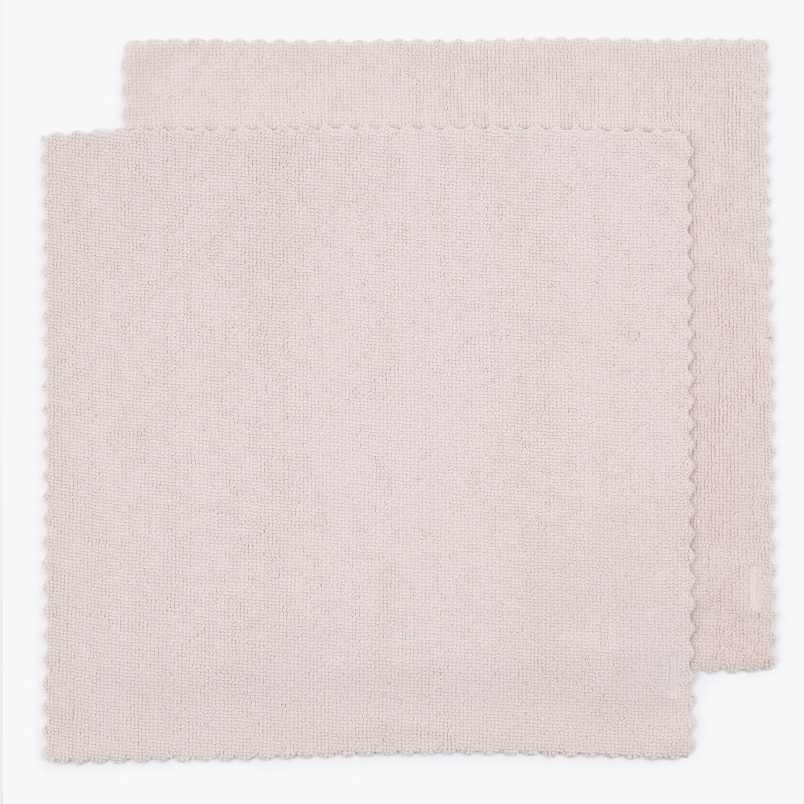 Cleaning cloth, 32x32 cm, 2 pcs, microfiber with lint, beige-pink, Clean